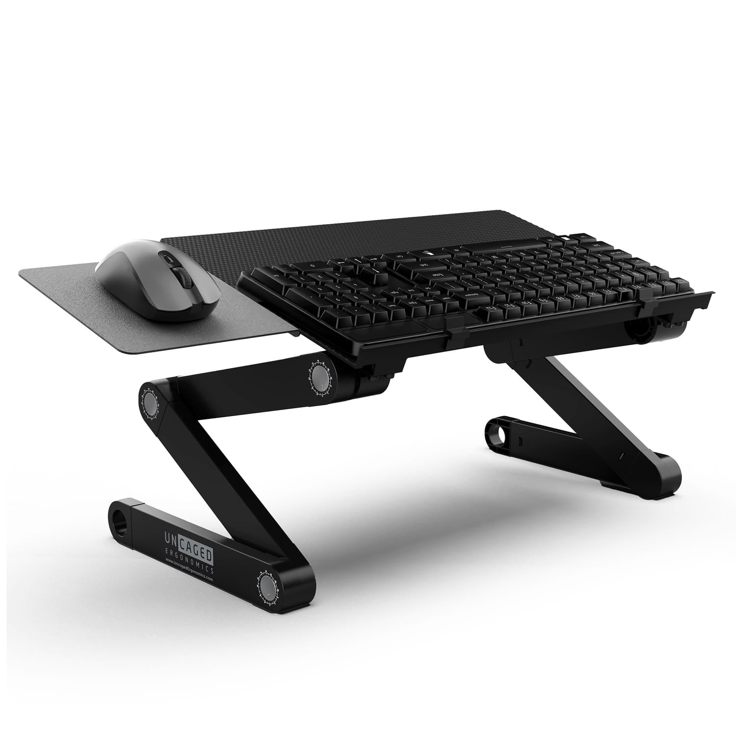 Uncaged Ergonomics WorkEZ Adjustable Keyboard Riser Stand for Desktop, Black