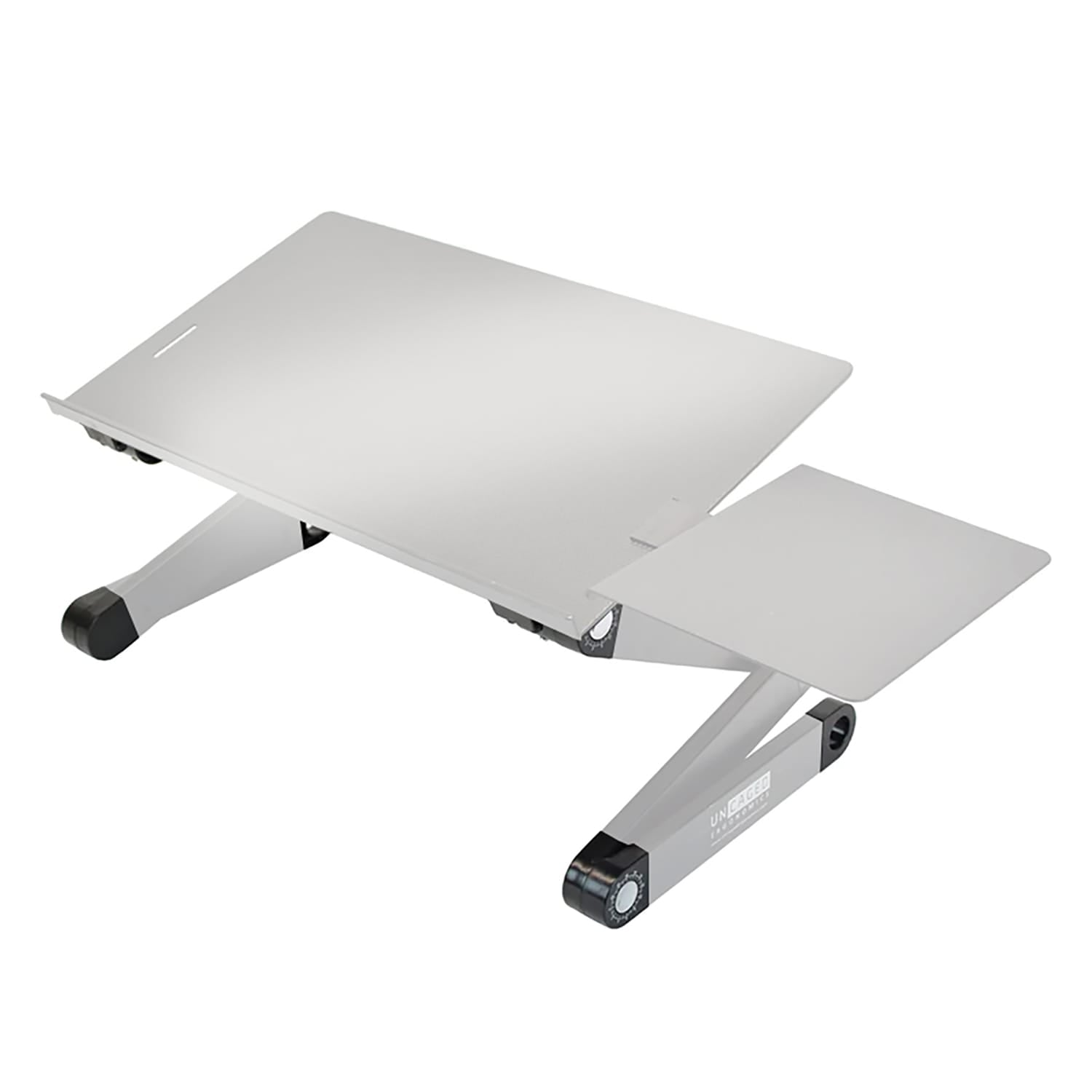Uncaged Ergonomics WorkEZ Adjustable Keyboard Riser Stand for Desktop, Silver