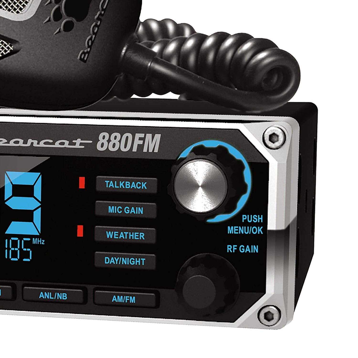 Uniden Bearcat 880FM 40-Channel CB Radio, AM/FM Transmit and Receive with 7-Color LCD Display
