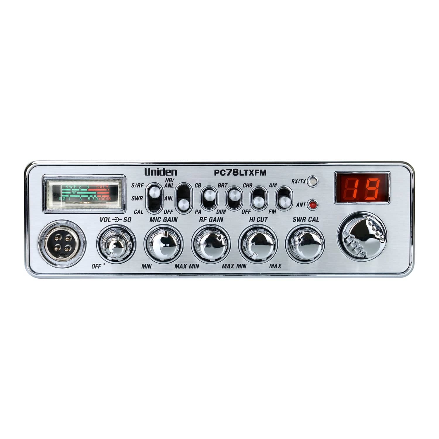 Uniden 40-Channel CB Radio, AM/FM Transmit and Receive with Integrated SWR Antenna, PC78LTXFM