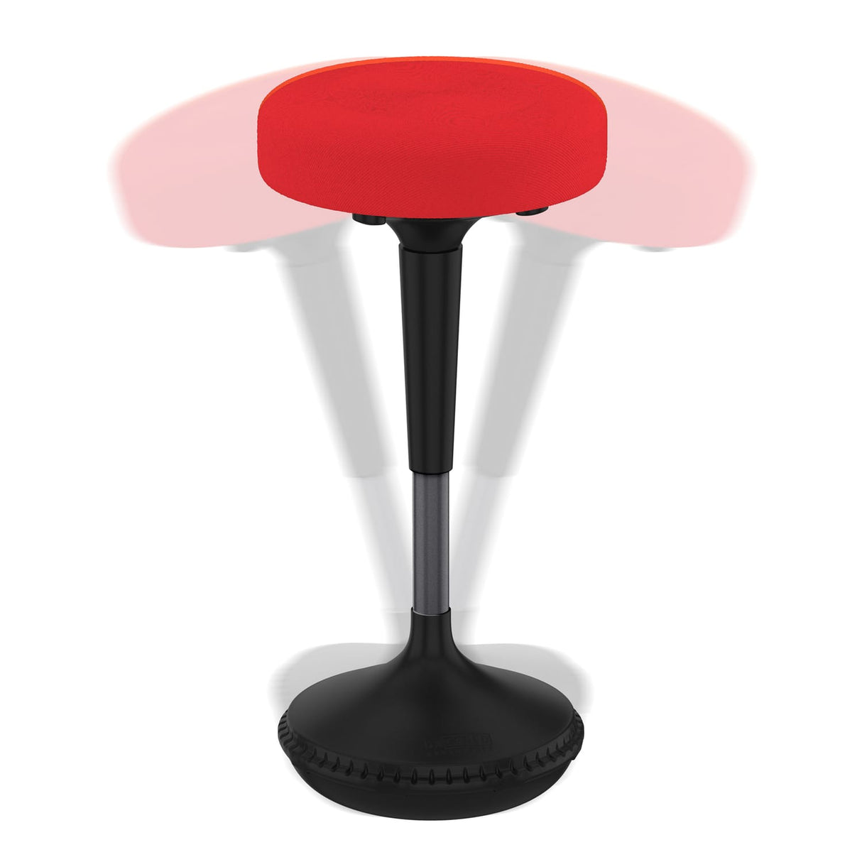 Uncaged Ergonomics Wobble Stool Adjustable-Height Standing Desk and Balance Stool, Red