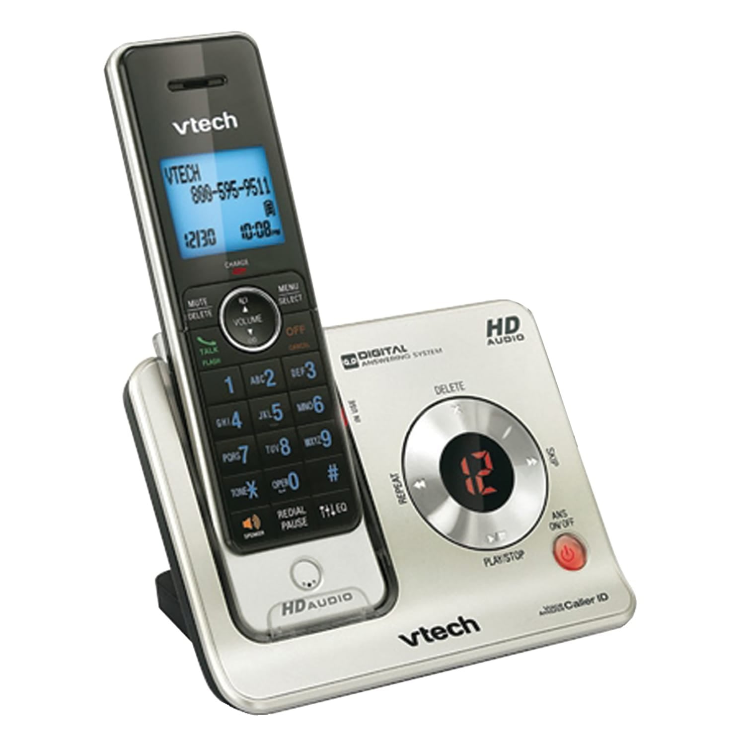 VTech 3-Handset DECT 6.0 Expandable Cordless Phone System for Landline, Answering System and Caller ID/Call Waiting, LS6425-3