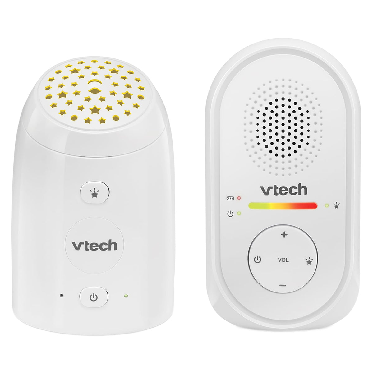 VTech DECT 6.0 Digital Audio Baby Monitor with Glow-on-Ceiling Night-Light, 1 Parent Unit, 5-Level Sound Indicator, up to 1000-Ft. Range