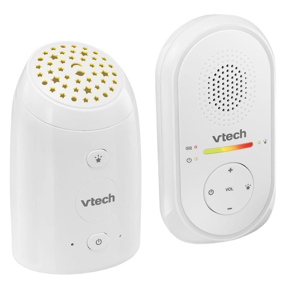 VTech DECT 6.0 Digital Audio Baby Monitor with Glow-on-Ceiling Night-Light, 1 Parent Unit, 5-Level Sound Indicator, up to 1000-Ft. Range