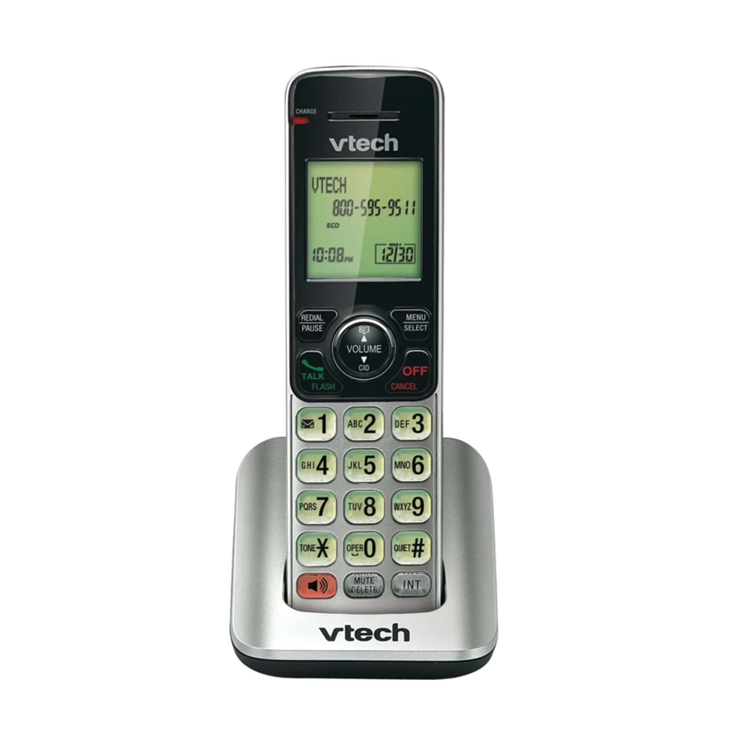 VTech 2-Handset DECT 6.0 Expandable Cordless Phone System for Landline, Speakerphone, Caller ID/Call Waiting, and Backlit Keypad/Display