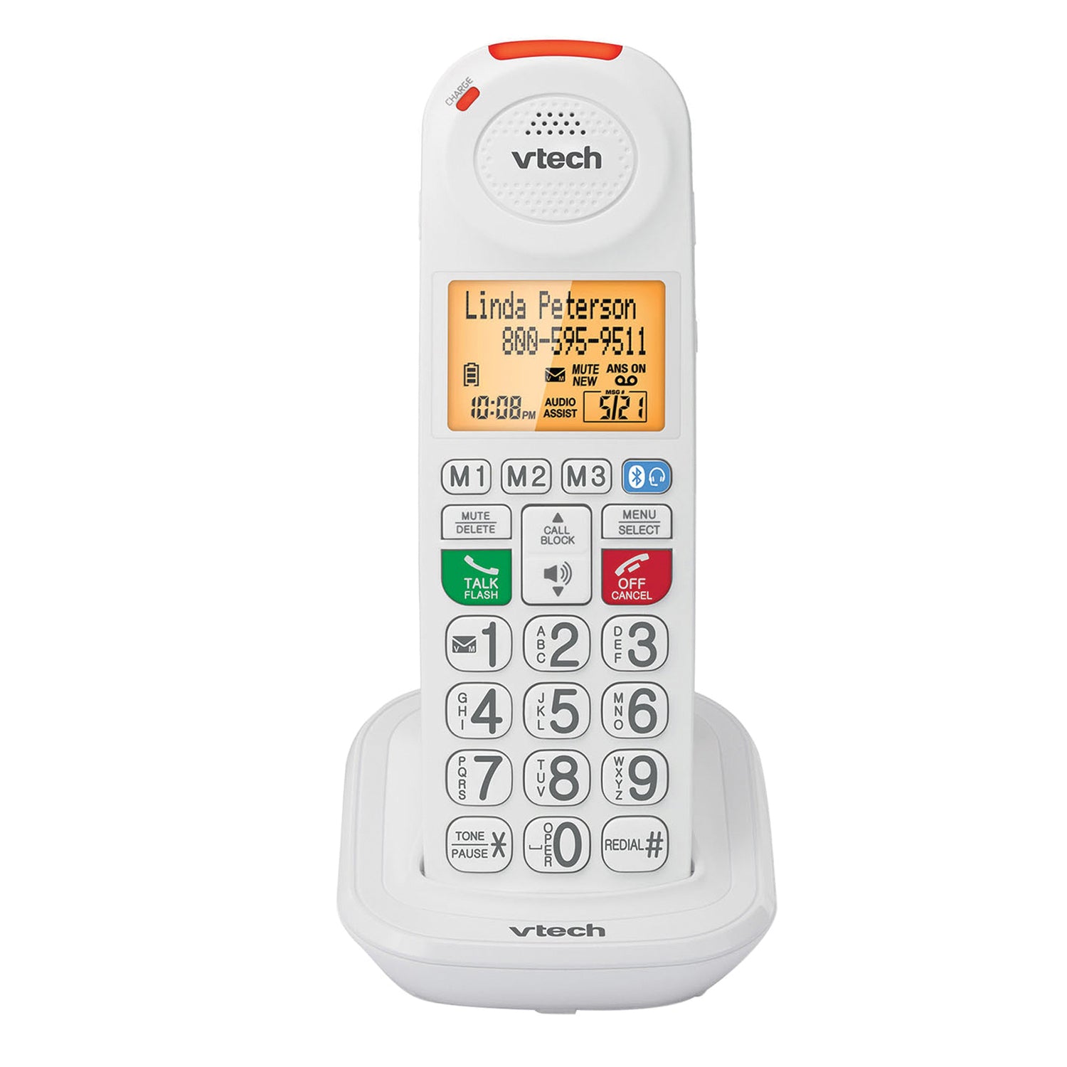 VTech 1-Corded and 1-Cordless Handset 50-dB Amplified/Expandable Phone System for Landline, Answering System, Big Buttons, and Loud Ringer