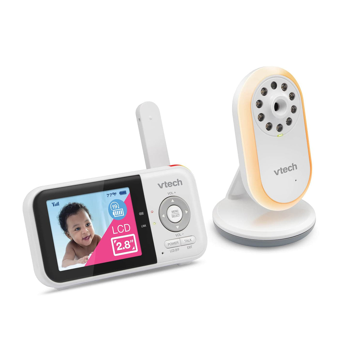 VTech 2.8-In. Digital Video Baby Monitor with Night-Light, White, VM3258