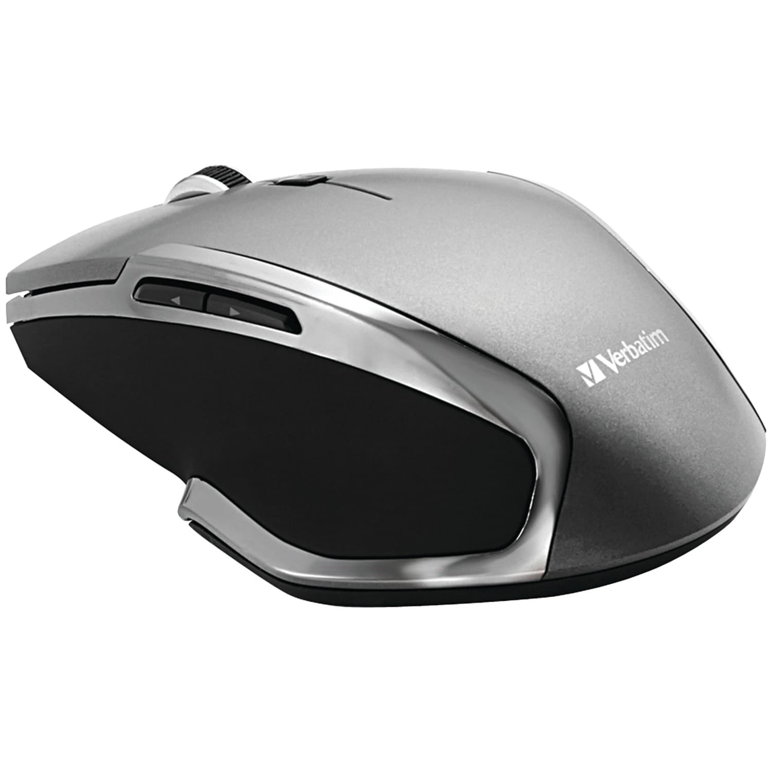 Verbatim Cordless Blue-LED Deluxe Notebook Mouse, Ergonomic, 6 Buttons, 2.4 GHz, Graphite