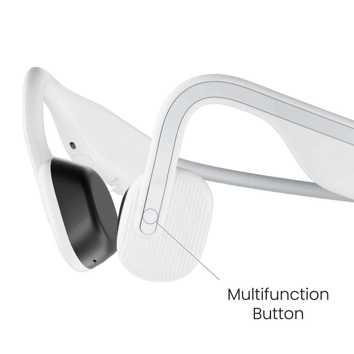Shokz OpenMove Bone-Conduction Open-Ear Lifestyle Headphones with Microphones, White