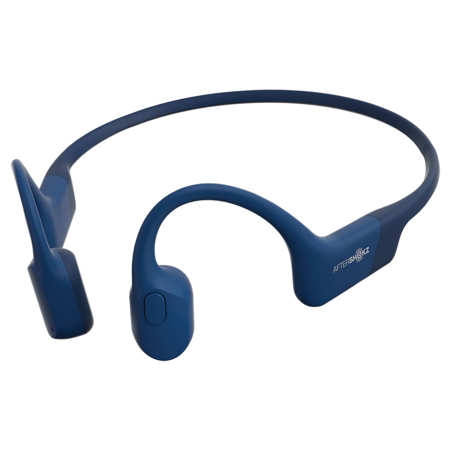 Shokz OpenRun Bone-Conduction Open-Ear Sport Headphones with Microphones, Blue