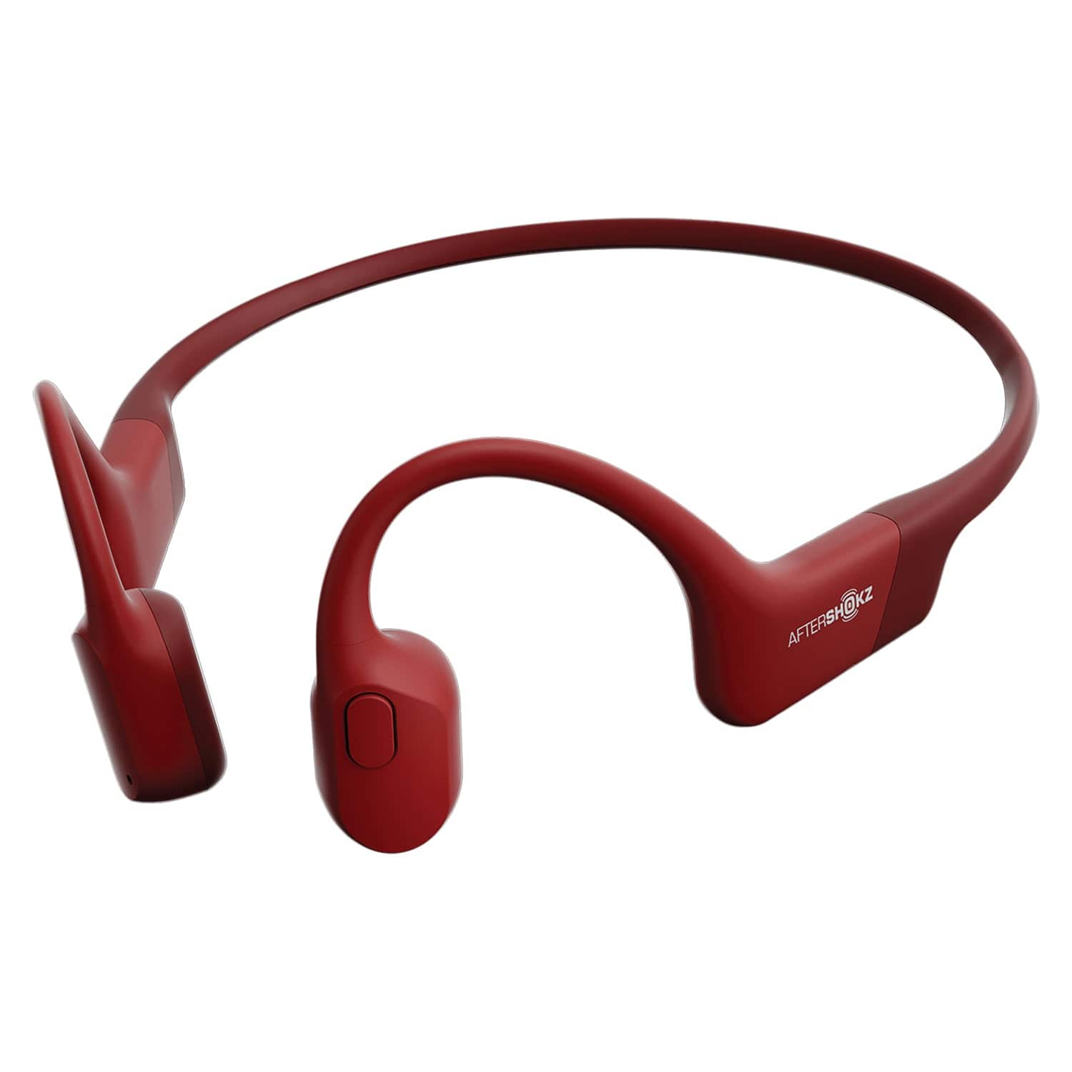 Shokz OpenRun Bone-Conduction Open-Ear Sport Headphones with Microphones, Red