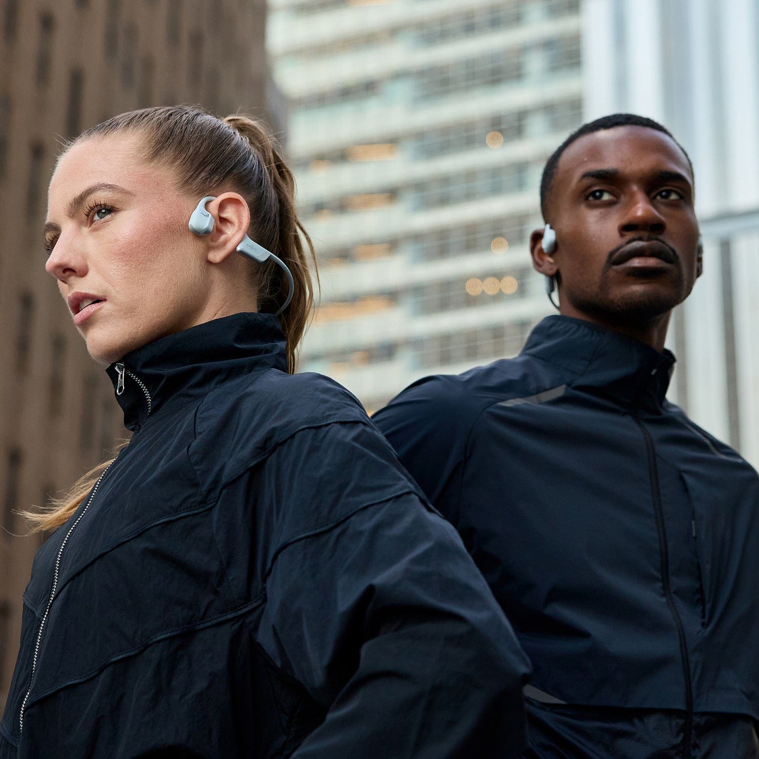 Shokz OpenRun Pro 2 Bone-Conduction Open-Ear Sport Headphones with Microphones, Silver