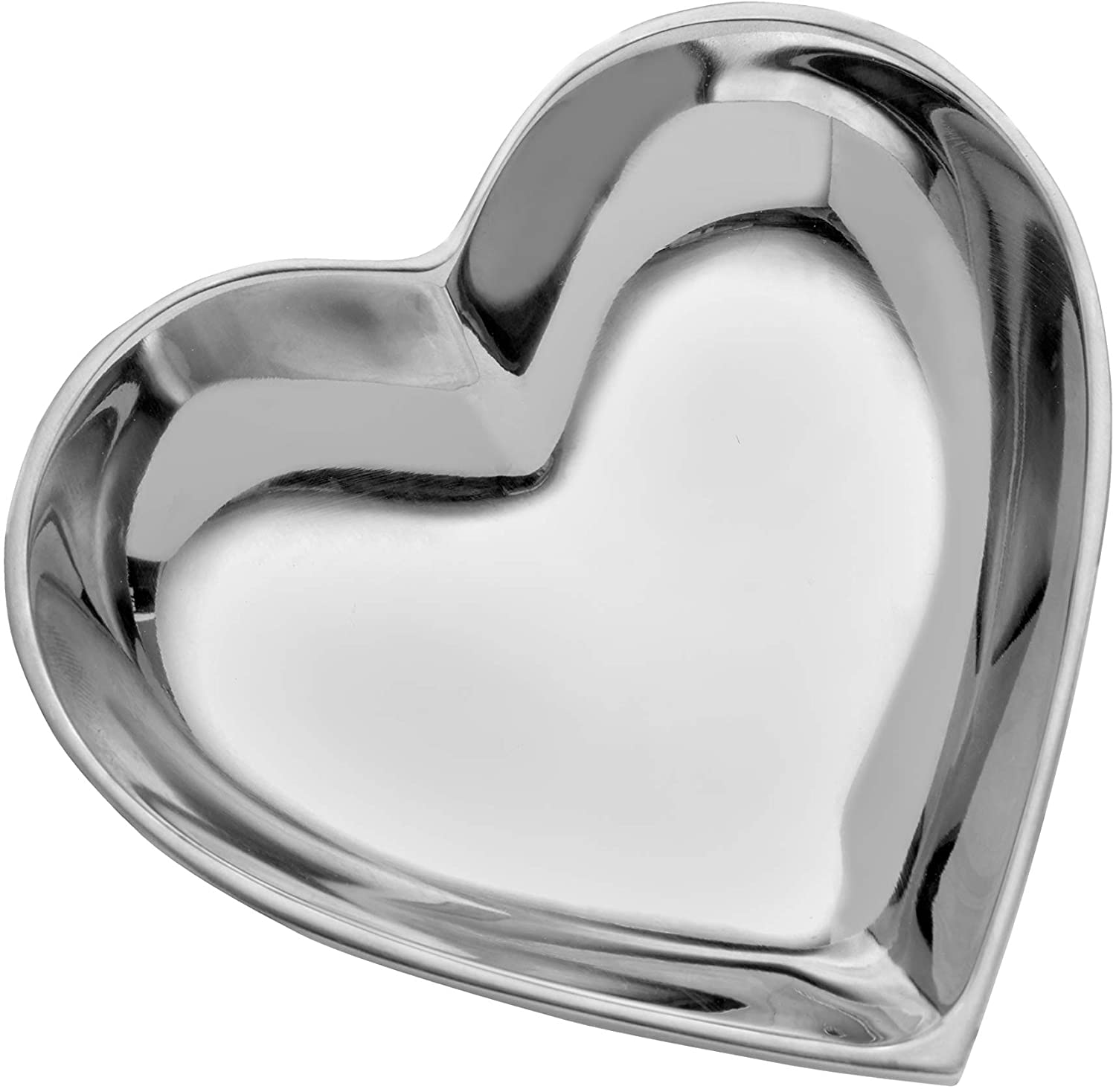 Wilton Armetale WA248701 4" Heart Candy Dish, Silver