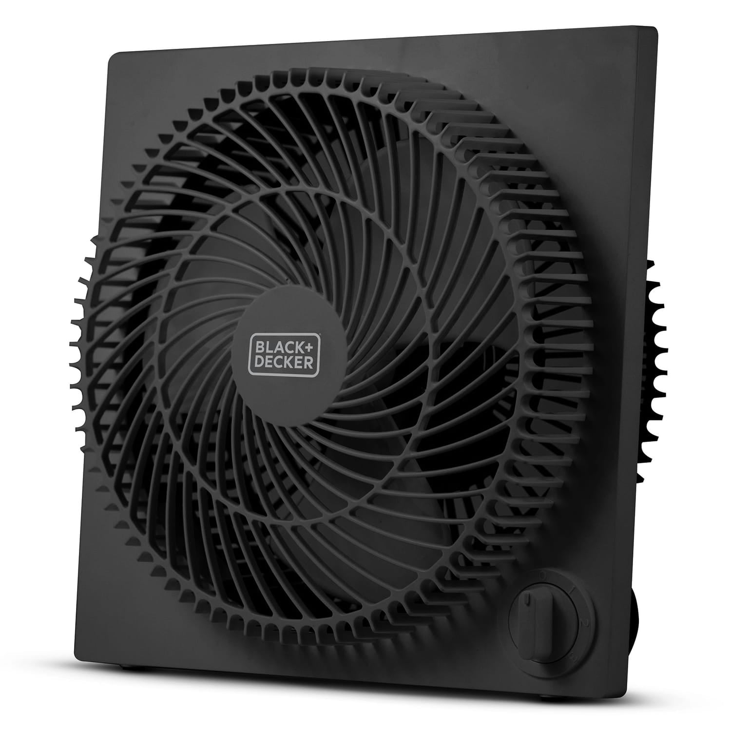 Black+Decker 9-In. 3-Speed Portable Frameless Tabletop Box Fan, BFB09, Black
