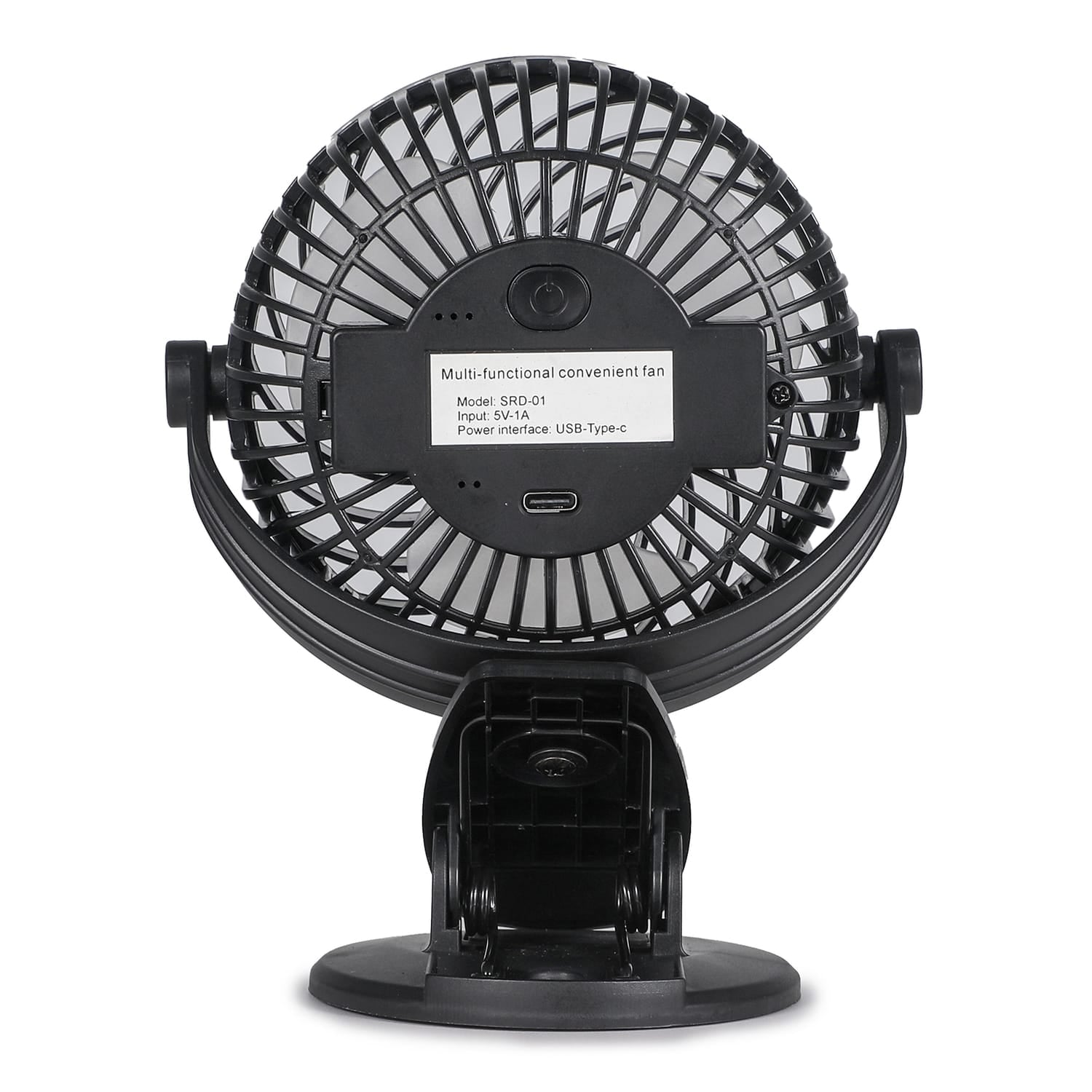 Black+Decker BFDC42PK 4-In. 3-Speed Portable USB-Powered Convertible Clip Fan, Black, 2 Count