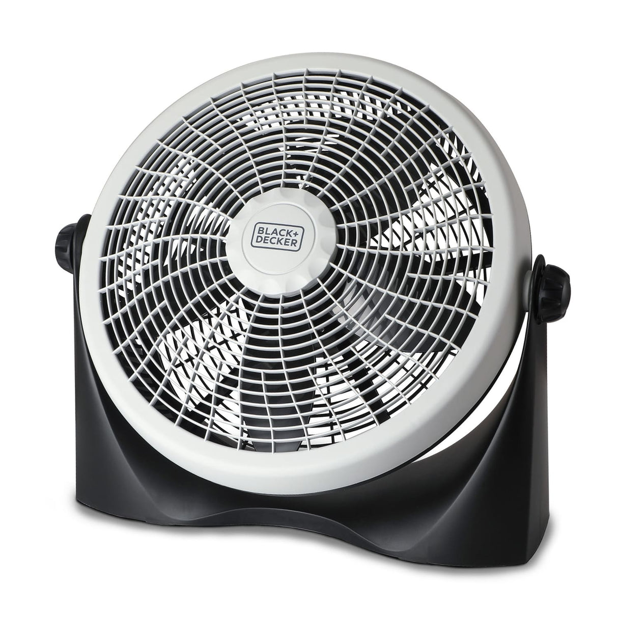 Black+Decker BFF16B 16-In. 3-Speed Portable Floor Fan with Adjustable Tilt, Black
