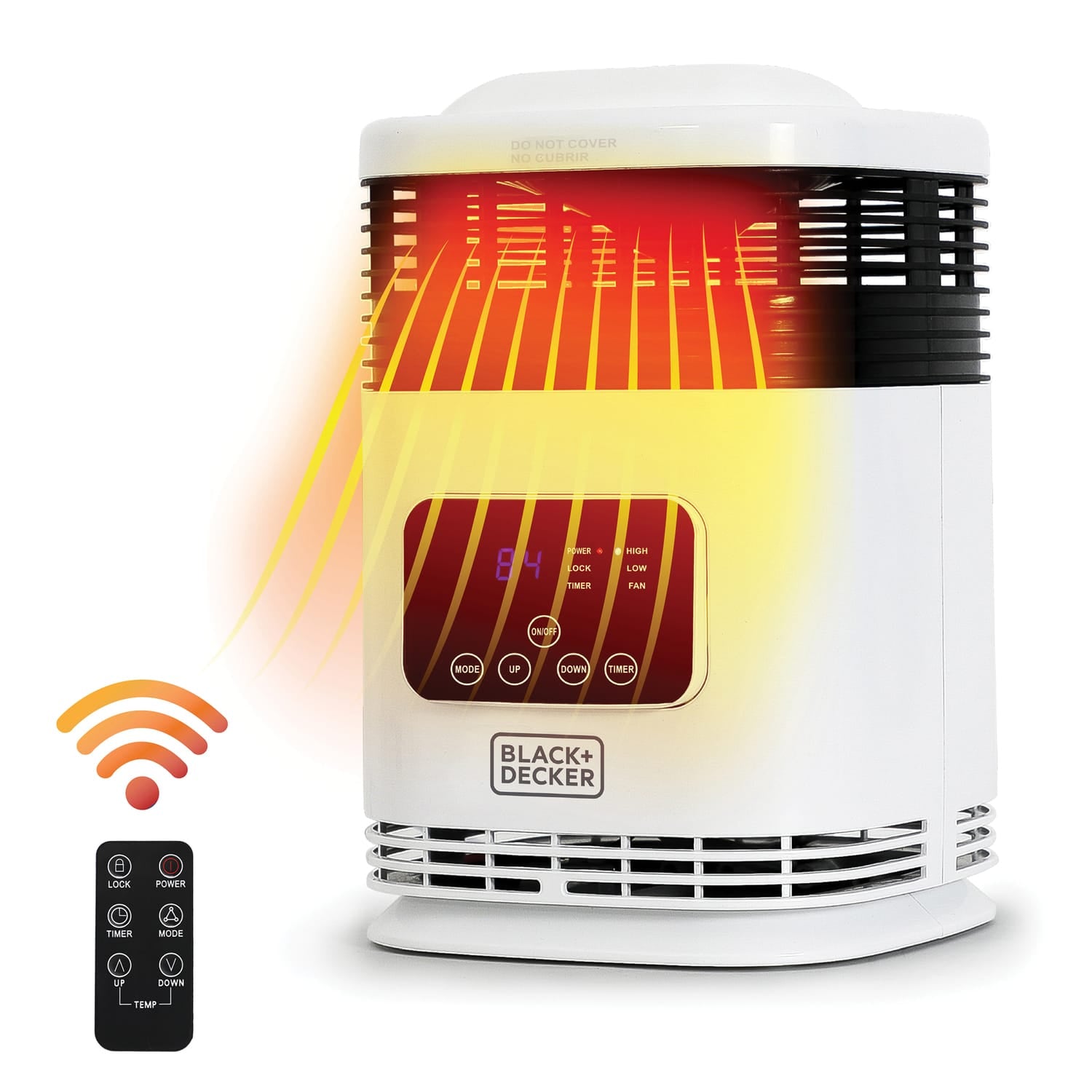 Black+Decker 1500-Watt-Max Mini 360° Surround Heater with Digital Display and Remote