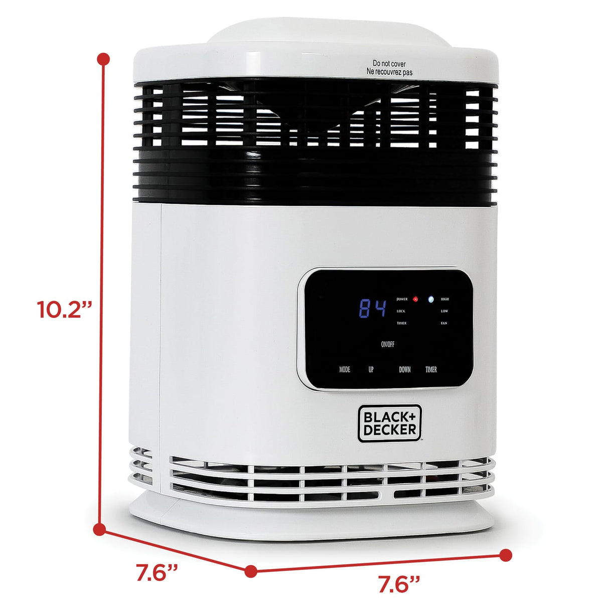 Black+Decker 1500-Watt-Max Mini 360° Surround Heater with Digital Display and Remote