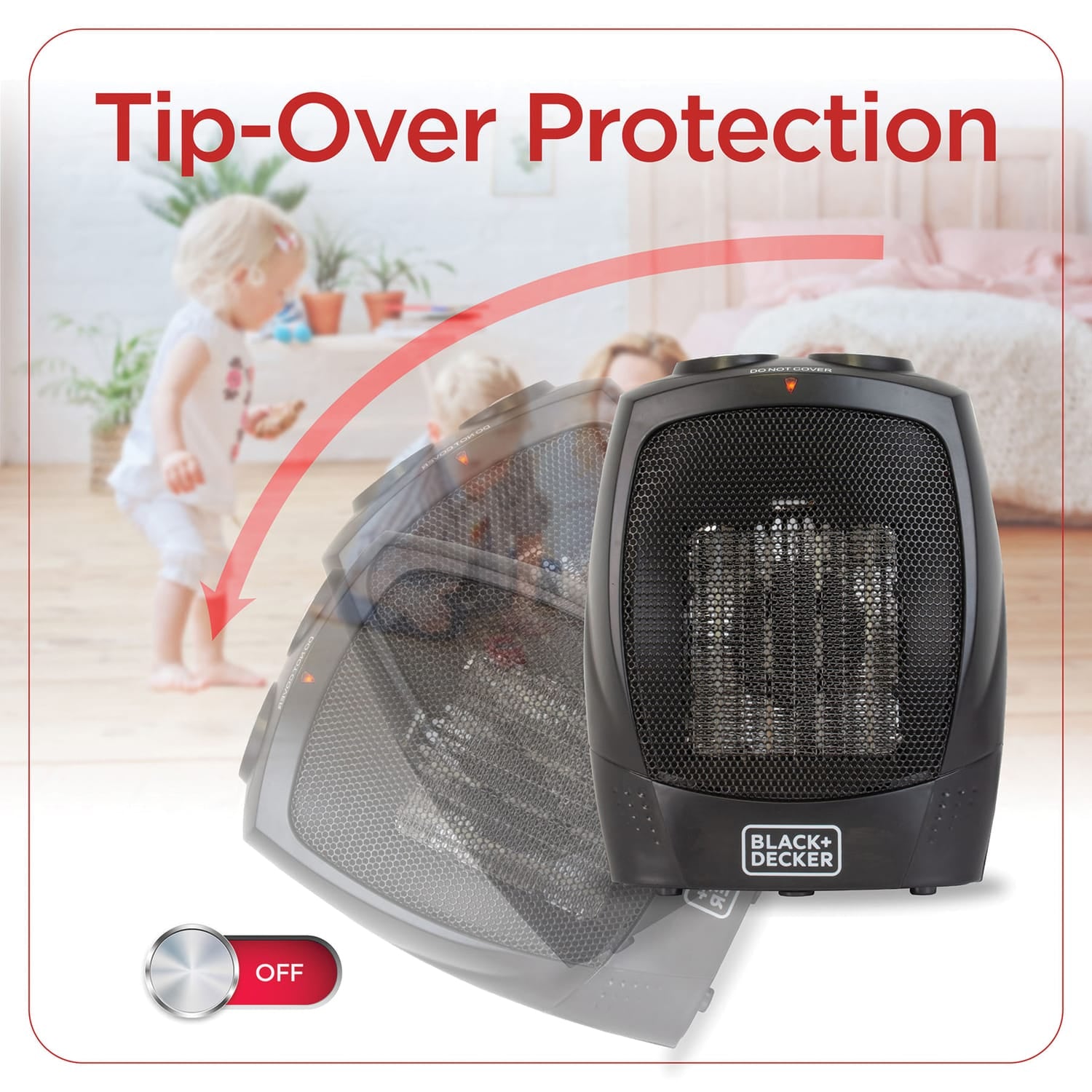 Black+Decker 1500-Watt-Max Personal Desktop Heater with Fan Setting