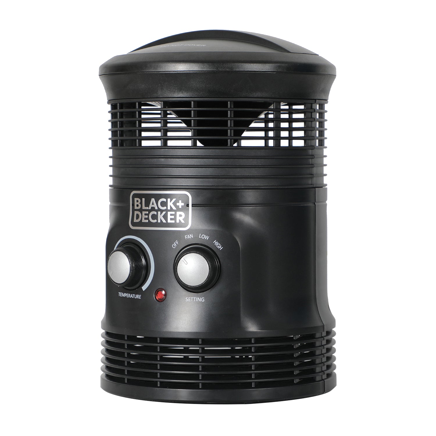 Black+Decker 360° Surround Portable Electric Heater and Fan, 1500/750 Watts/Fan Only, 5120 BTUs, Thermostat, Safety Features, 70.8-In. Cord