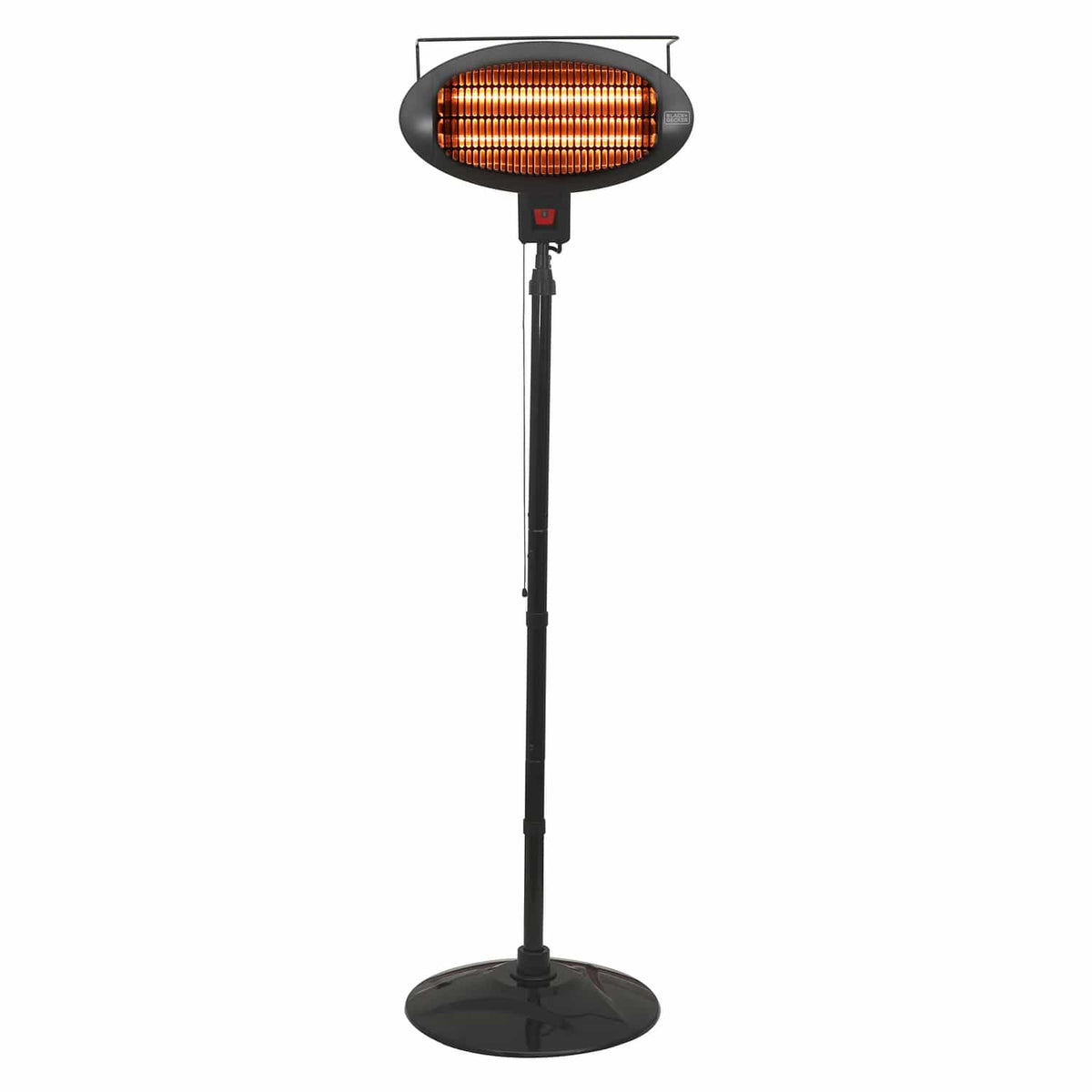 Black+Decker Outdoor Patio Electric Halogen Heater, Floor or Wall Mount, 1500/1000/500 Watts, 5119 BTUs, Adjustable Tilt, Pull Chain, 5.9-Ft. Cord