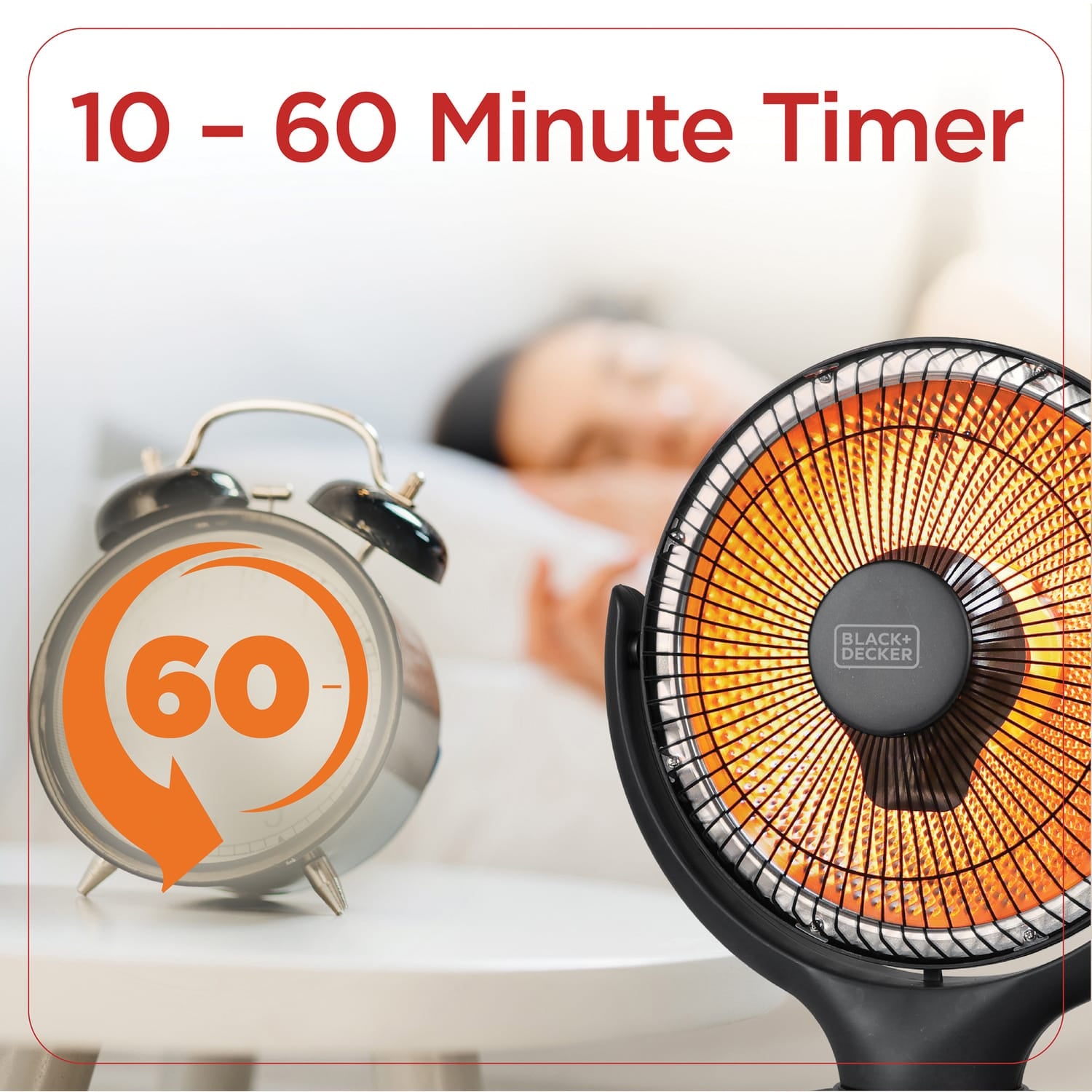 Black+Decker BHRO608 800-Watt-Max 14-In. Oscillating Radiant Dish Ceramic Heater