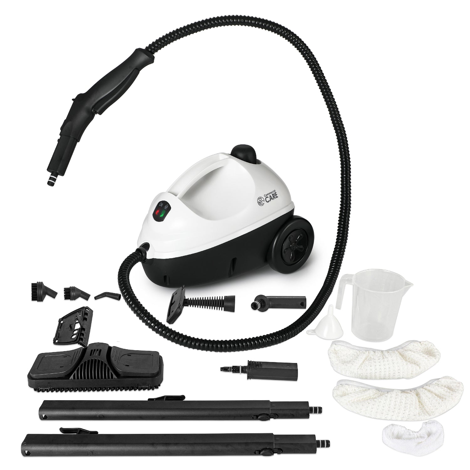 Commercial Care Corded Electric Multipurpose Portable Canister Steam Cleaner with Accessories