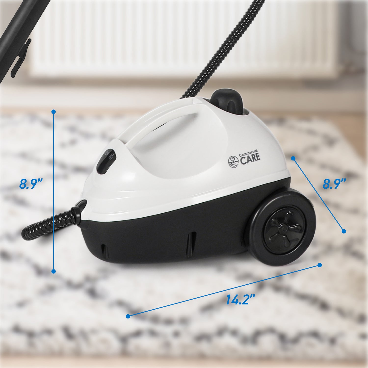 Commercial Care Corded Electric Multipurpose Portable Canister Steam Cleaner with Accessories
