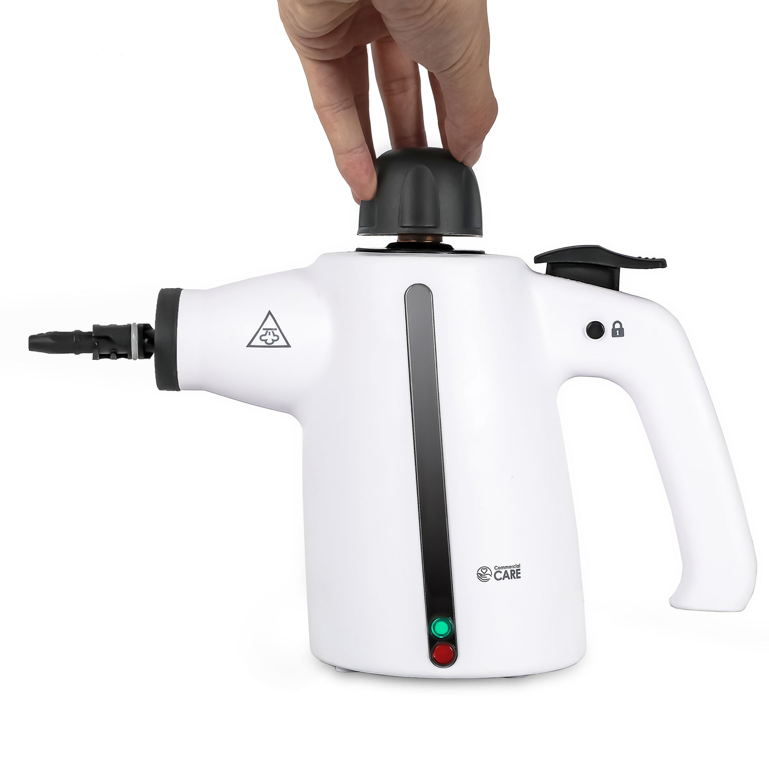 Commercial Care Corded Electric Multipurpose Portable Handheld Steam Cleaner with 9-Piece Accessory Kit