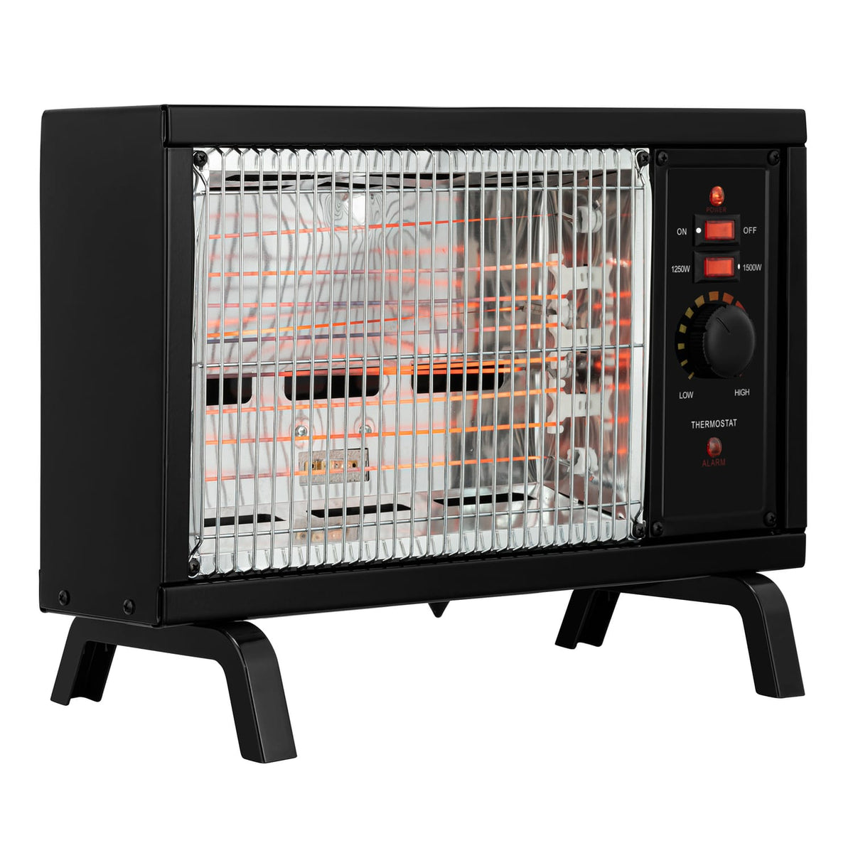 Comfort Glow Portable Electric Radiant Space Heater, 1500/750 Watts, 5120 BTUs, Safety Features, 72-In. Cord