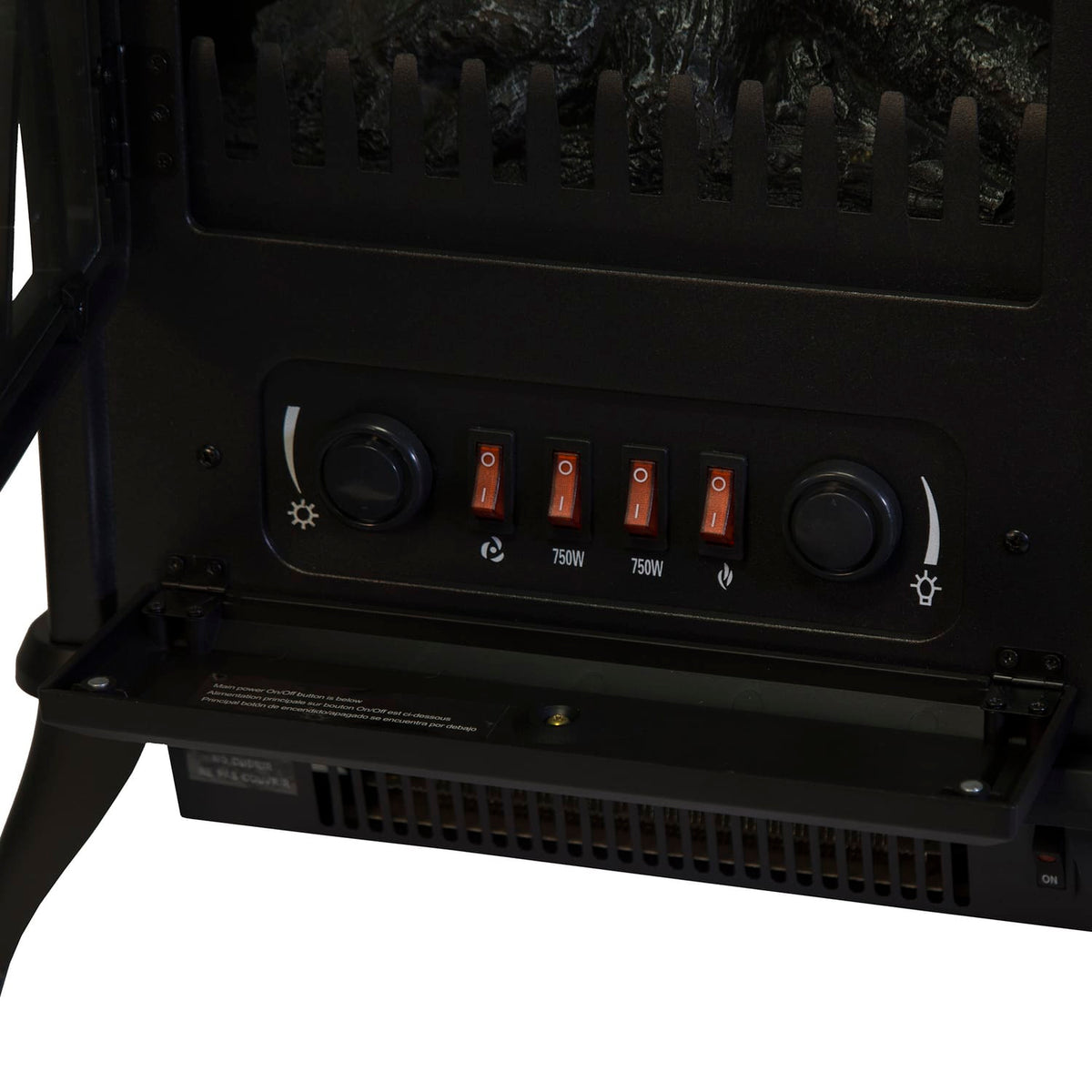 Comfort Glow Ashton Freestanding Portable Electric Fireplace Stove Heater with Blower, 1500/750 Watts, 4800 BTUs, 3D Flame Effect, 6-Ft. Cord