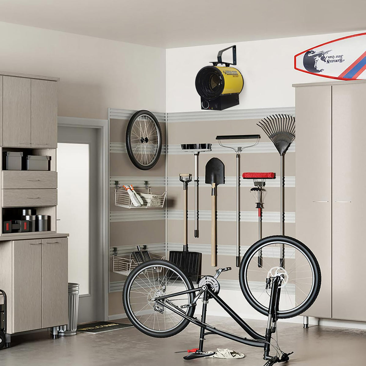 Dura Heat 240-Volt Portable Electric Garage Heater and Fan Combo, 4800 Watts, High/Fan Only, 16400 BTUs, Thermostat, Mounting Kit, 6-Ft. Cord