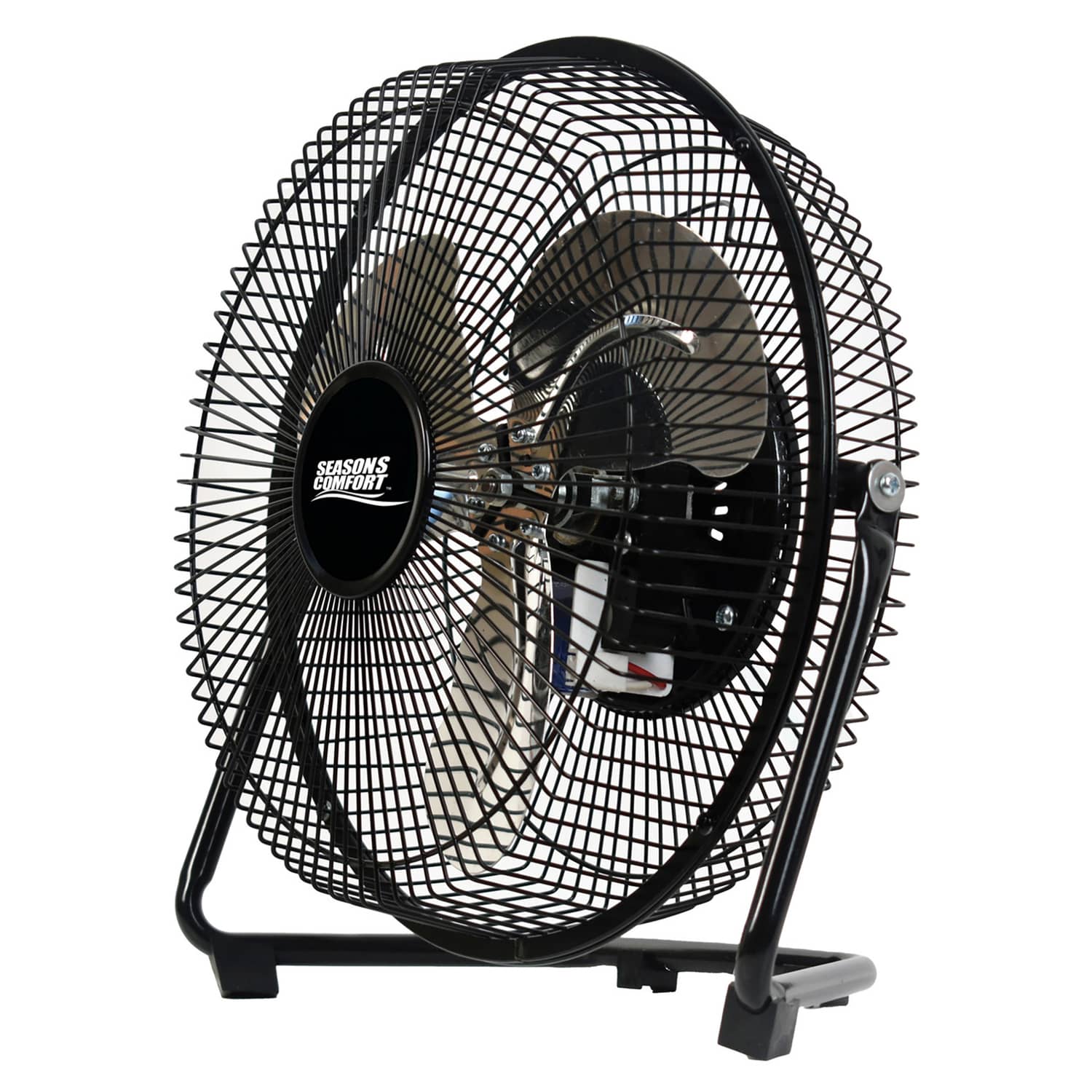 Seasons Comfort 9-In. 3-Speed High-Velocity Heavy-Duty Floor Fan, FHV09, Black