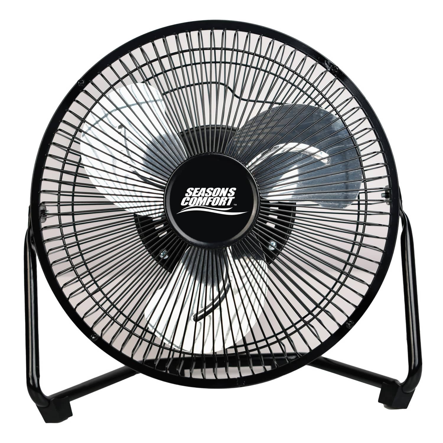 Seasons Comfort 9-In. 3-Speed High-Velocity Heavy-Duty Floor Fan, FHV09, Black