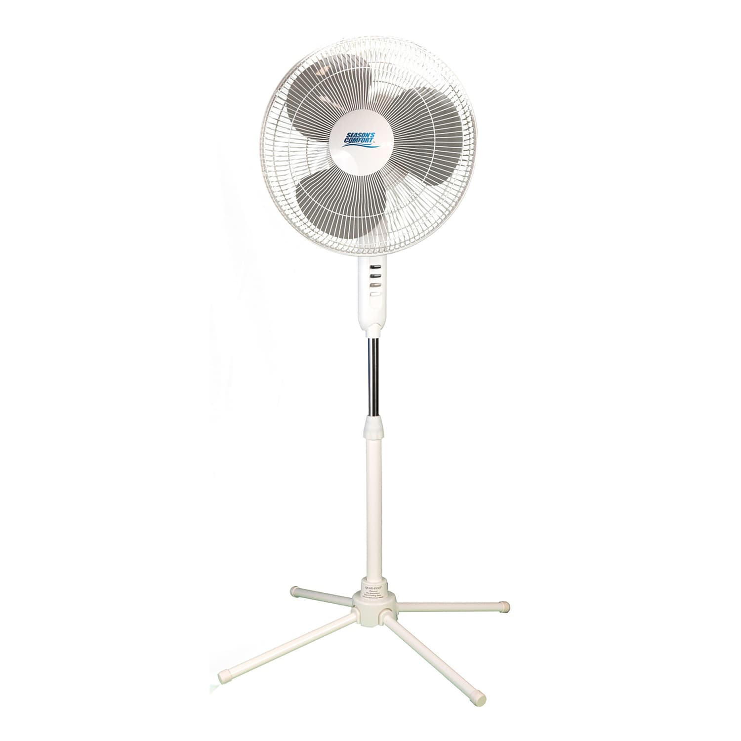 Seasons Comfort 16-In. 3-Speed Oscillating Fan with Pedestal Base, FPD16, White