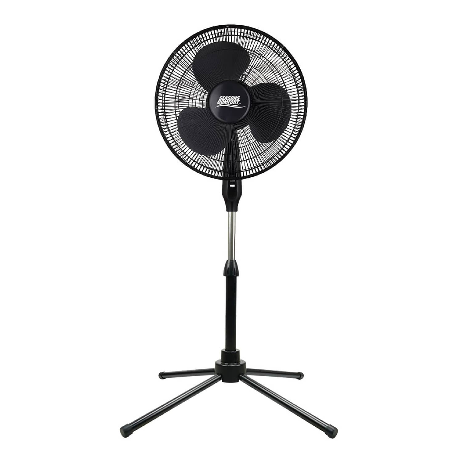 Seasons Comfort 18-In. 3-Speed Oscillating Fan with Pedestal Base, FPD18B, Black