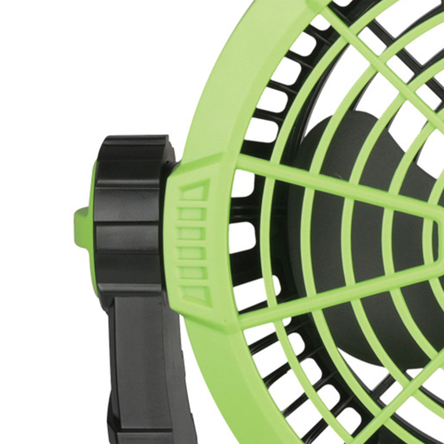 Comfort Gear 8-In. Variable-Speed Rechargeable Utility Floor Fan with LED Light, FRC25, Green and Black
