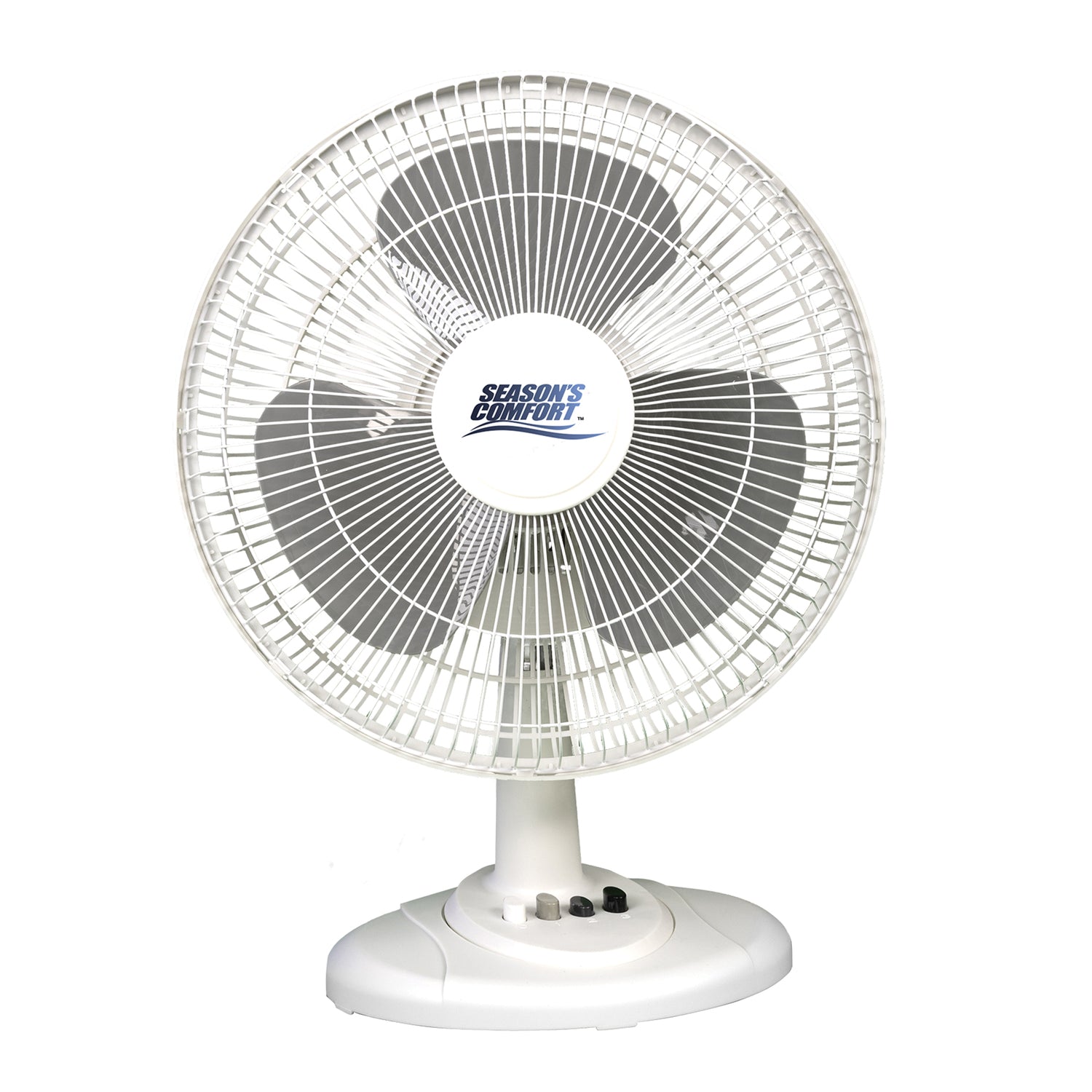 Seasons Comfort 12-In. 3-Speed Oscillating Table Fan, FTT12, White