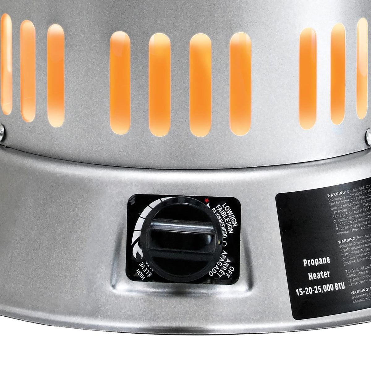 Reddy Heater 15000-25000-BTU Propane Indoor Outdoor 360° Convection Heater with Wind Shield, 10-Ft. Hose, Regulator for 20-Lb. Propane Tanks, LPC25