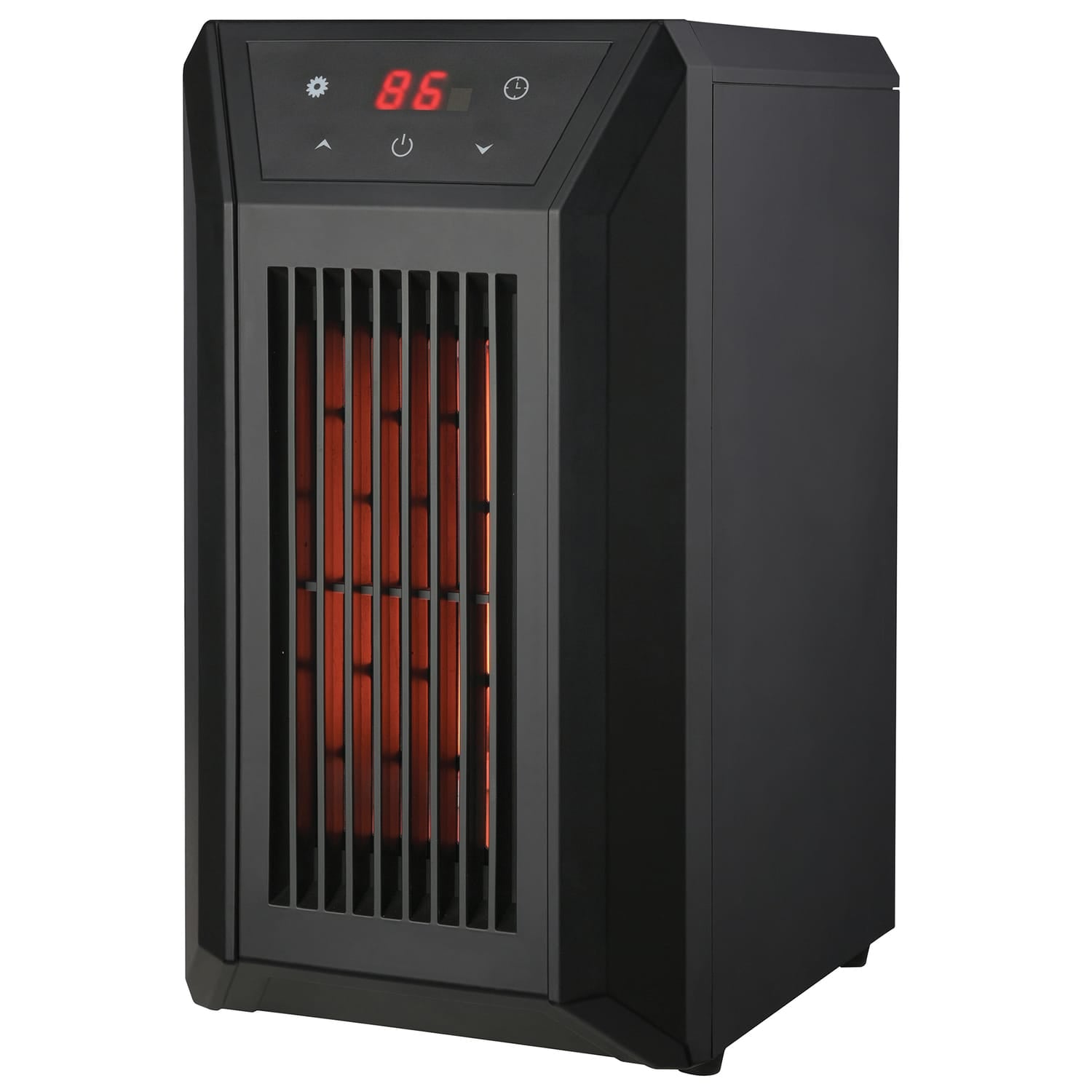 Comfort Glow QDE1250 1500-Watt-Max Tabletop Infrared Quartz Heater with Thermostat and Remote, Black