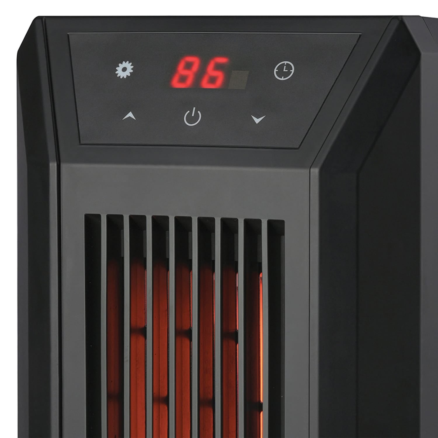 Comfort Glow QDE1250 1500-Watt-Max Tabletop Infrared Quartz Heater with Thermostat and Remote, Black