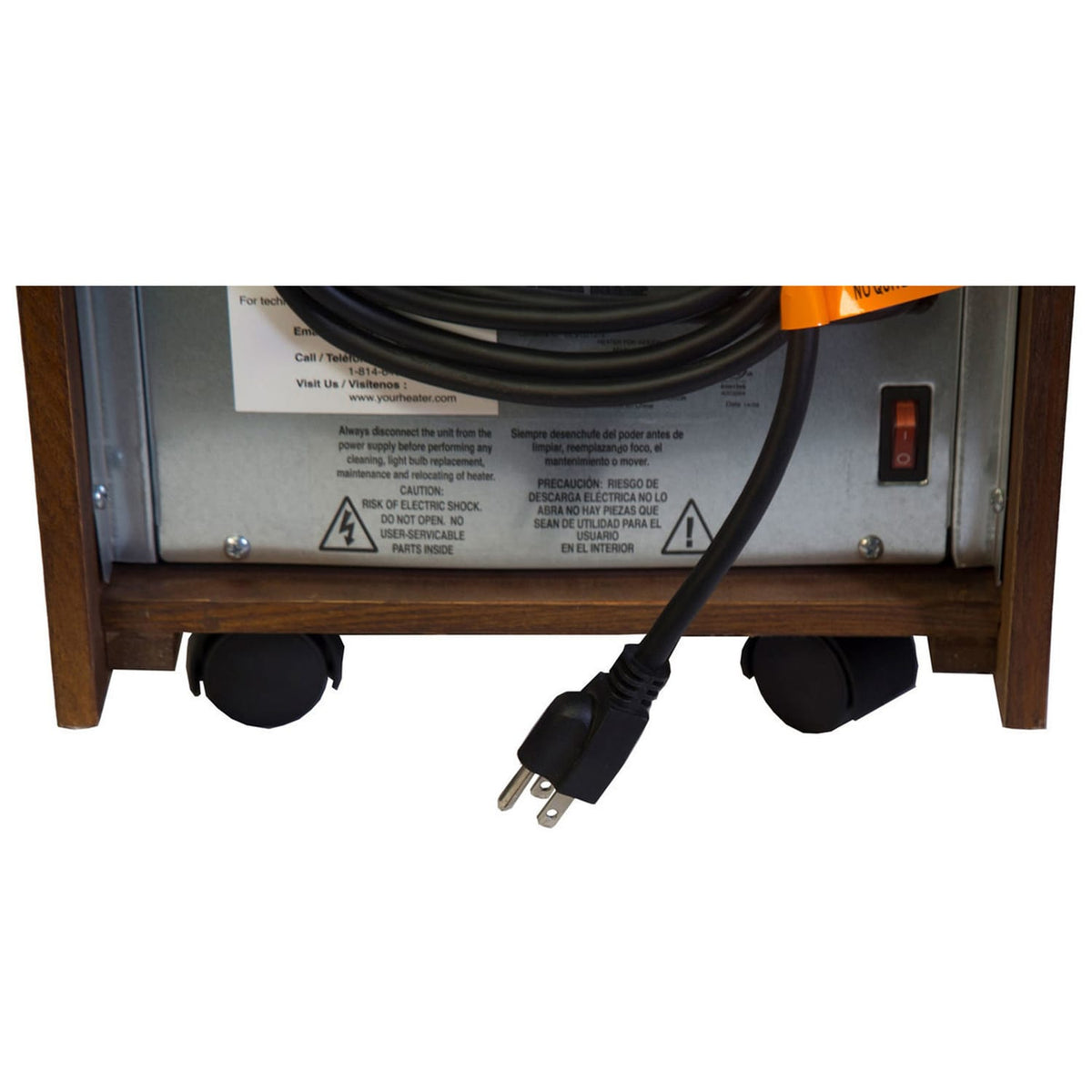 Comfort Glow Portable Electric Cabinet Forced-Air Infrared Quartz Heater, 1500/750/ECO, 5120 BTUs, 6 Elements, LED Display, Remote, 6-Ft. Cord