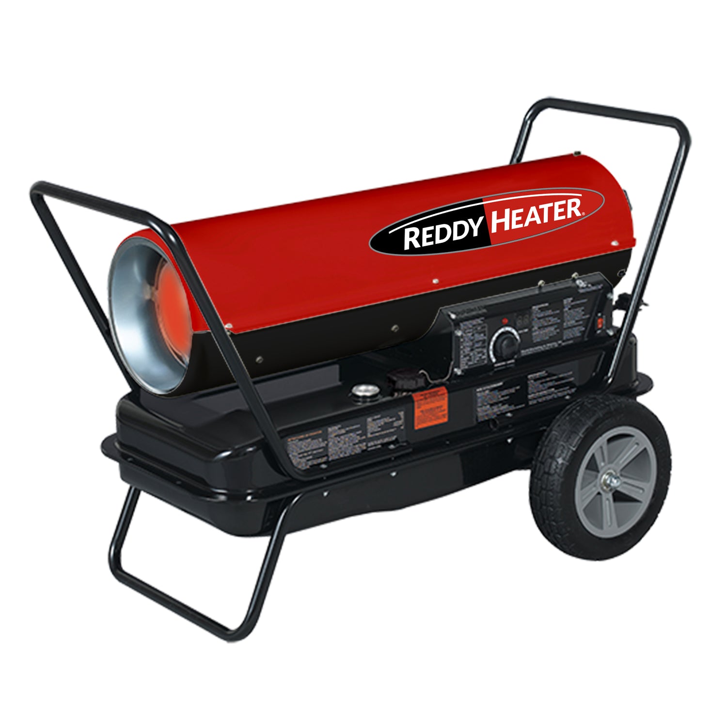 Reddy Heater 135000-BTU Kerosene/Multi-Fuel Indoor/Outdoor Forced-Air Heater with Thermostat and Flat-Free Wheels, RFA135C