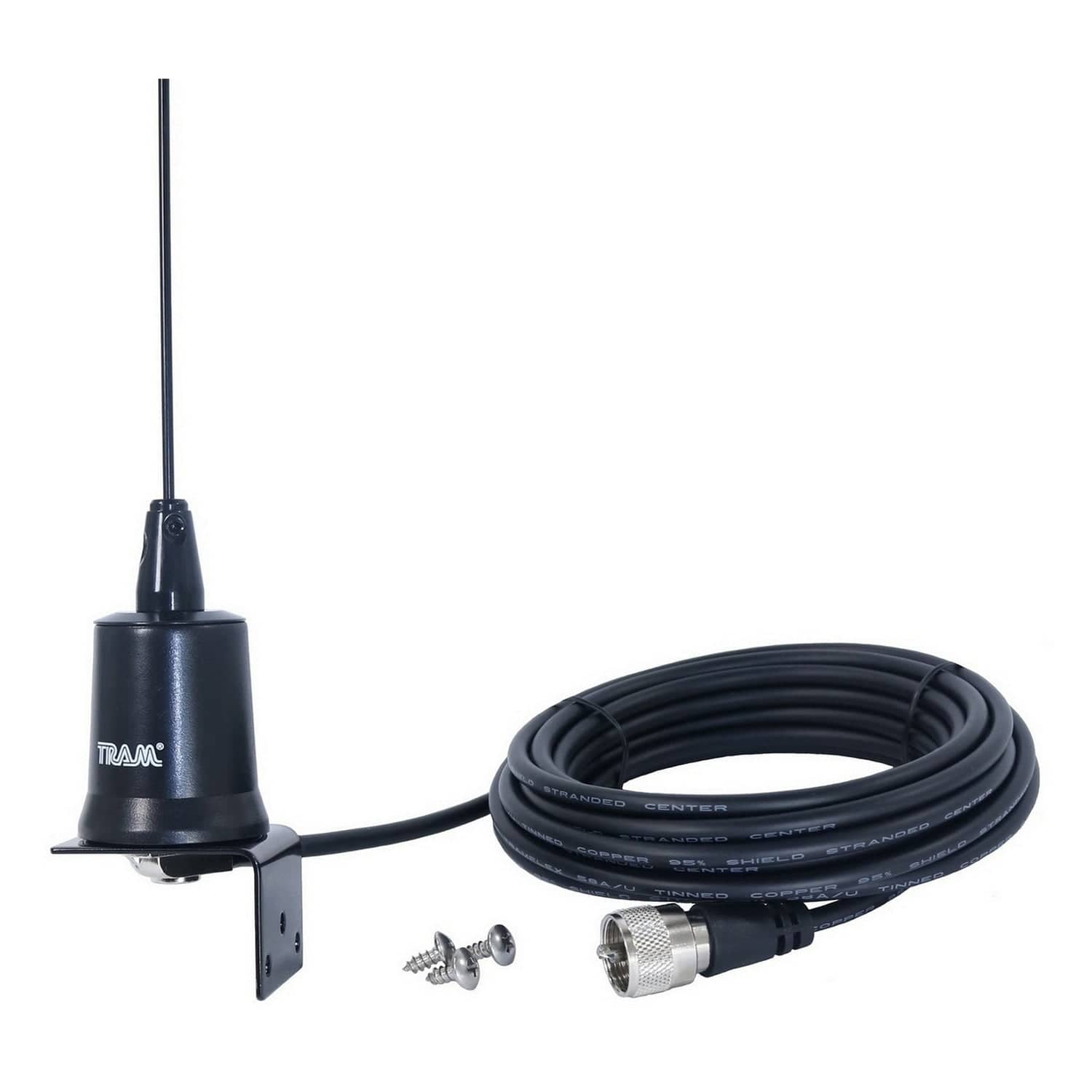 Tram Tunable 144MHz–174MHz Tunable VHF 3dBd Gain Trunk or Hole Mount Antenna Kit with PL-259 Connector