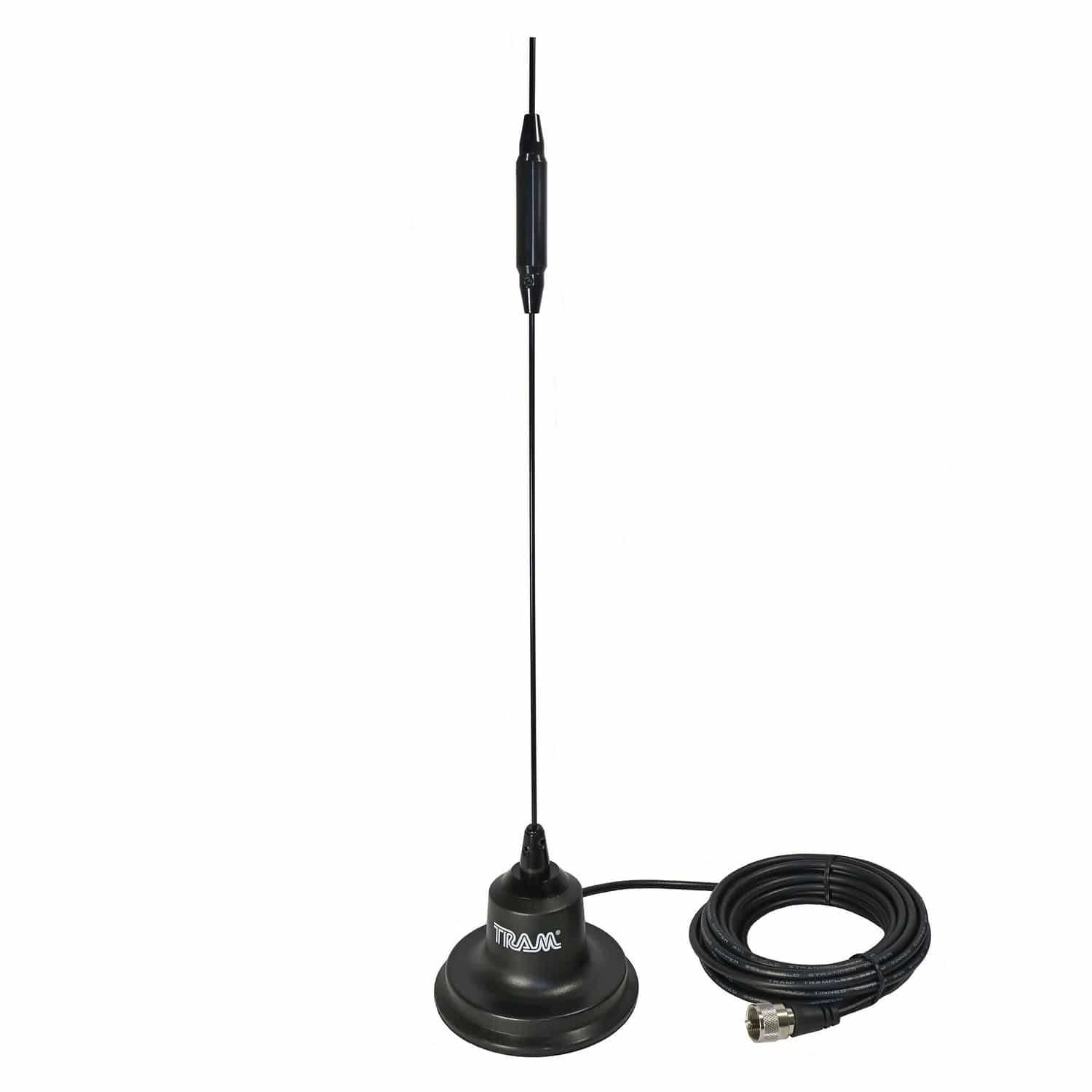 Tram 144 to 148 MHz VHF/440 to 450 MHz UHF Amateur Dual-Band Pre-Tuned 4-In. Magnet Antenna Kit with Rubber Boot