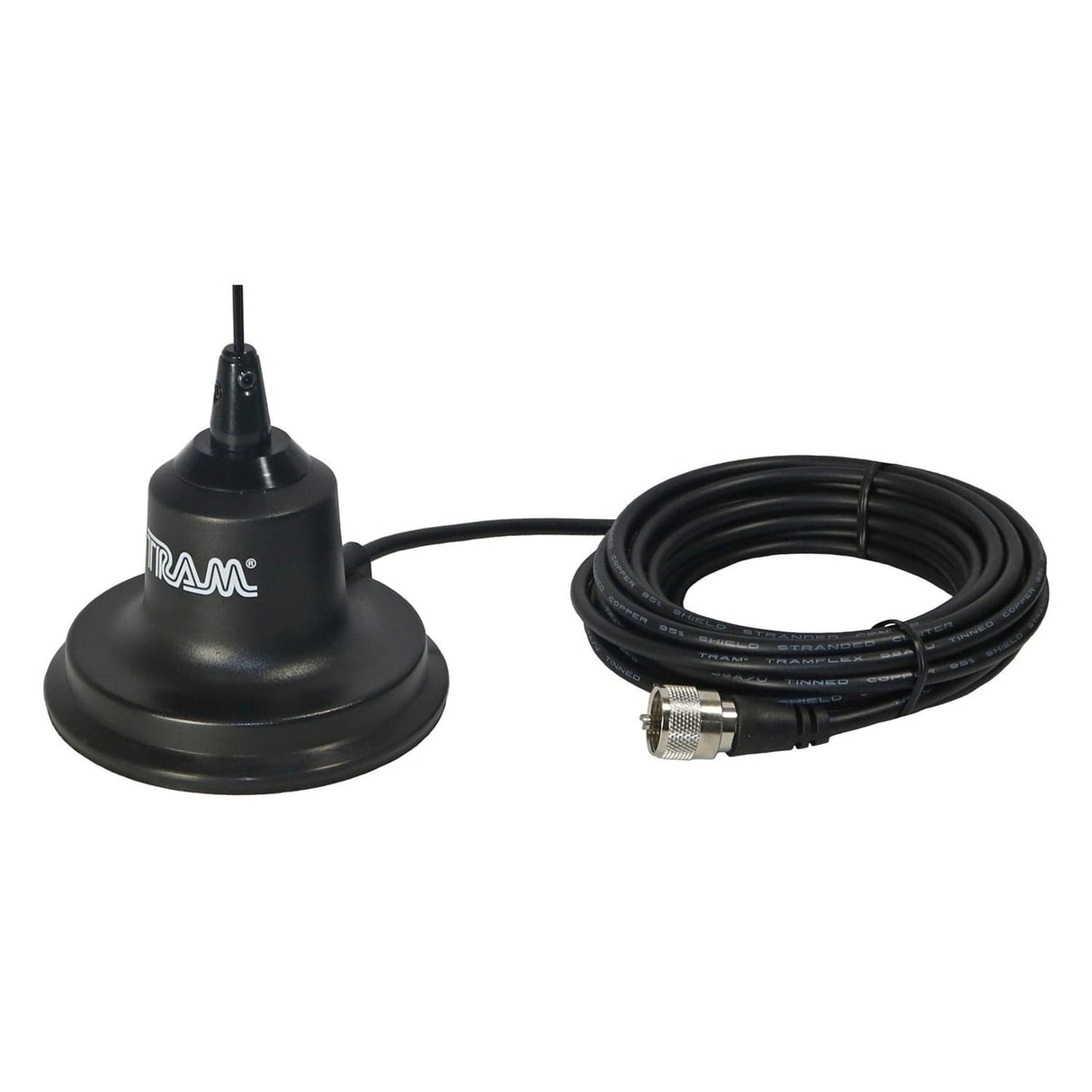 Tram 144 to 148 MHz VHF/440 to 450 MHz UHF Amateur Dual-Band Pre-Tuned 4-In. Magnet Antenna Kit with Rubber Boot