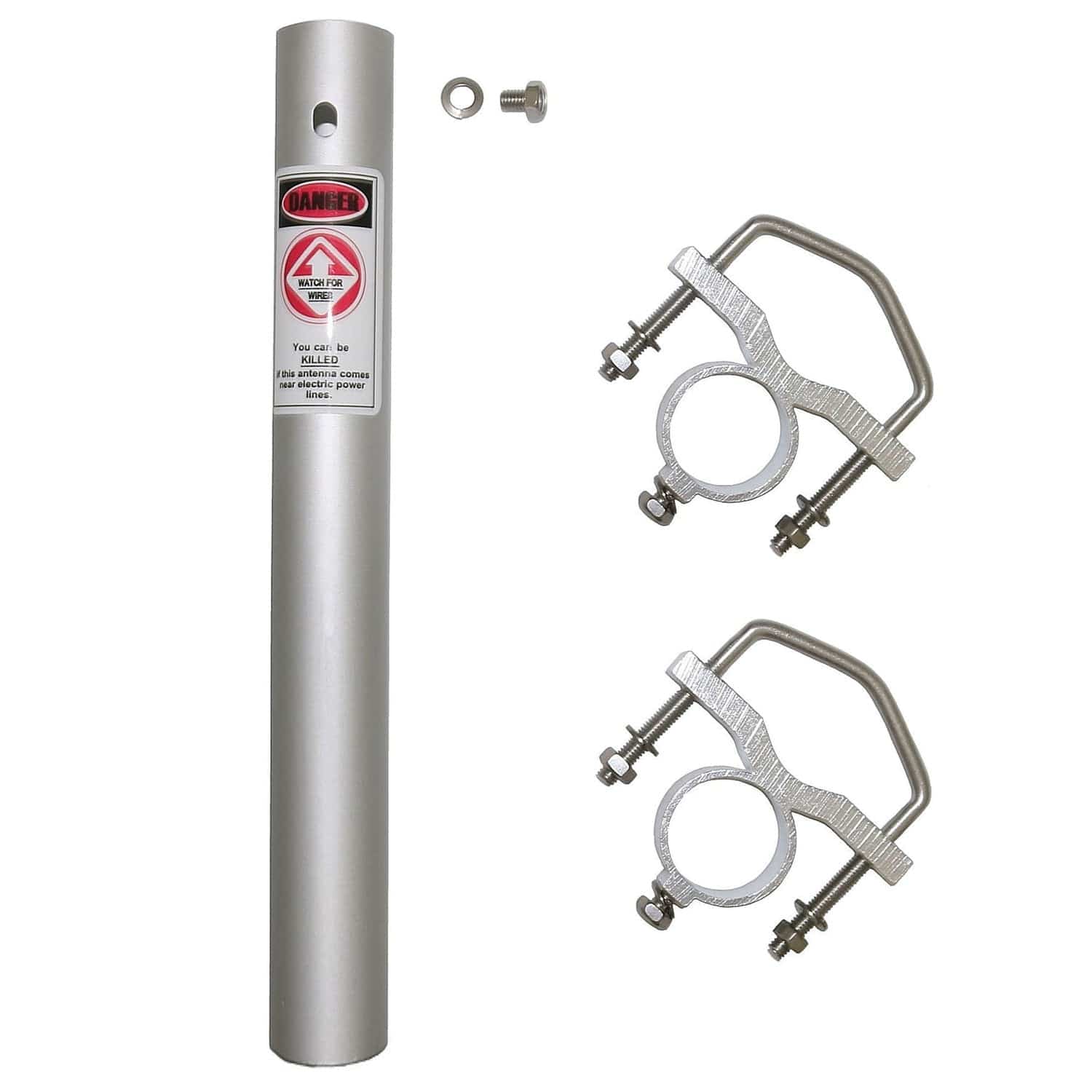 Tram 200-Watt Dual-Band 2-Section Fiberglass Base Antenna with 50-Ohm UHF SO-239 Connector, 8-Ft. 4-In. Tall, Black