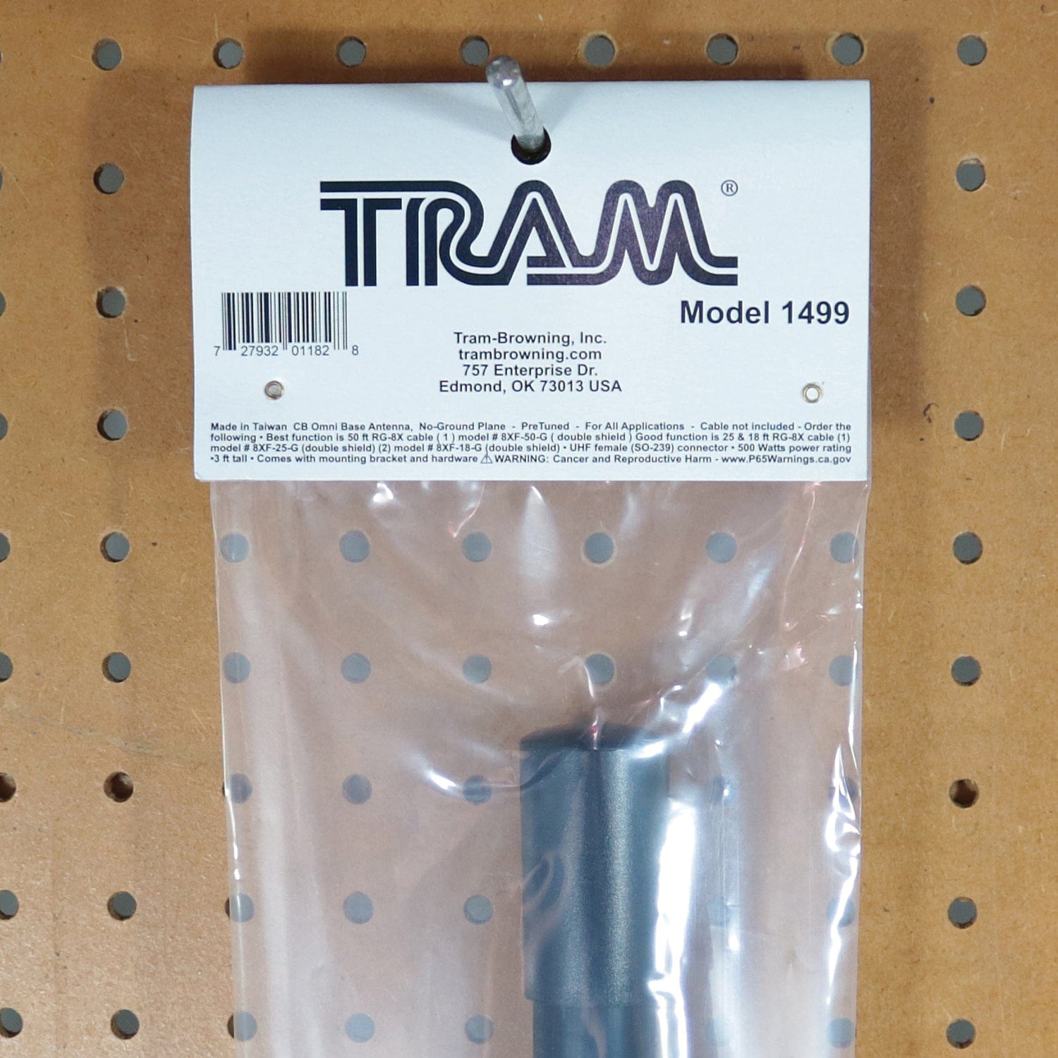 Tram 500-Watt 26 MHz to 30 MHz No-Ground Mini CB Base Antenna for Vehicle, Mast, or Attic Mounting, 1499