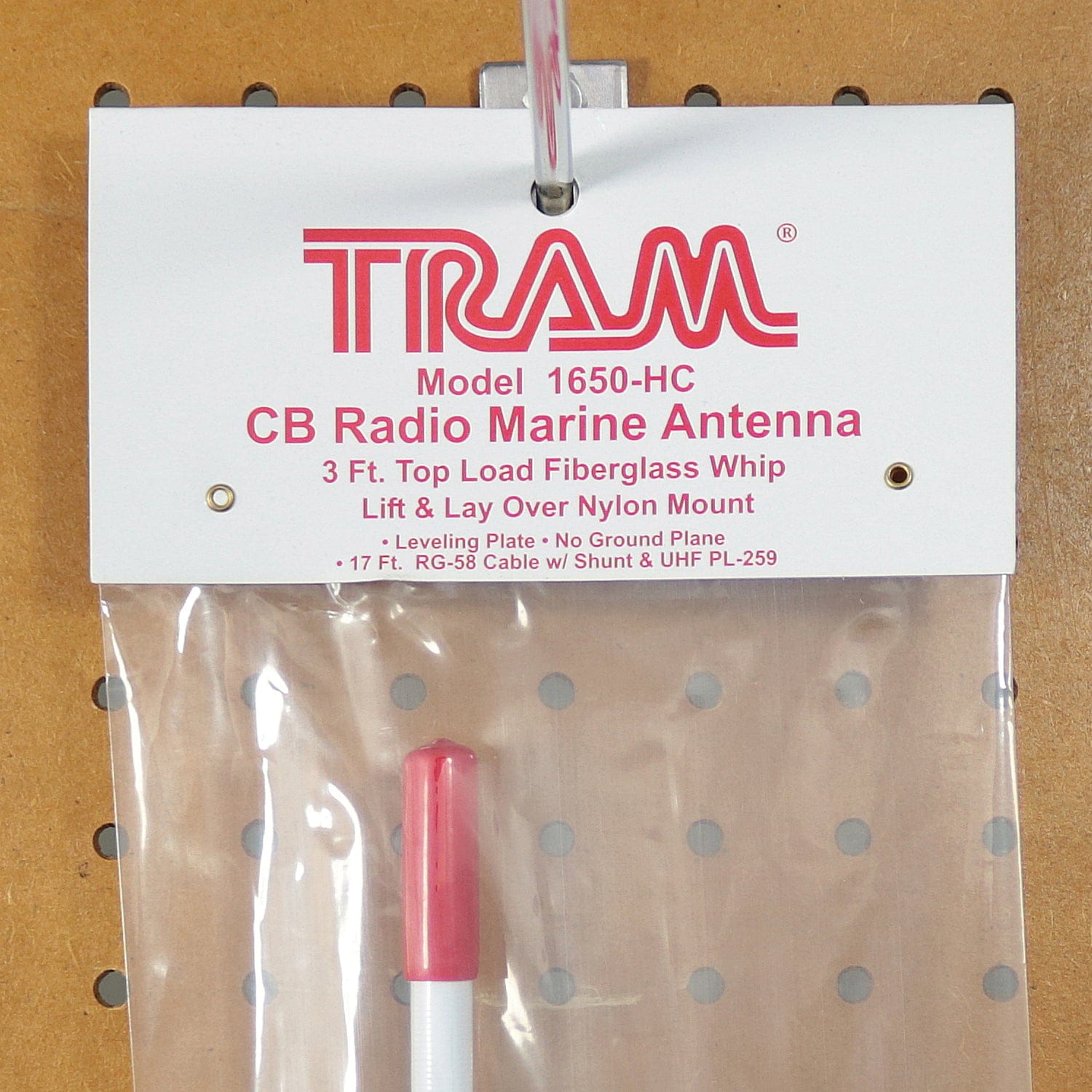 Tram Marine CB 3-Ft. Fiberglass Antenna with RG58 Cable and PL-259 Connector