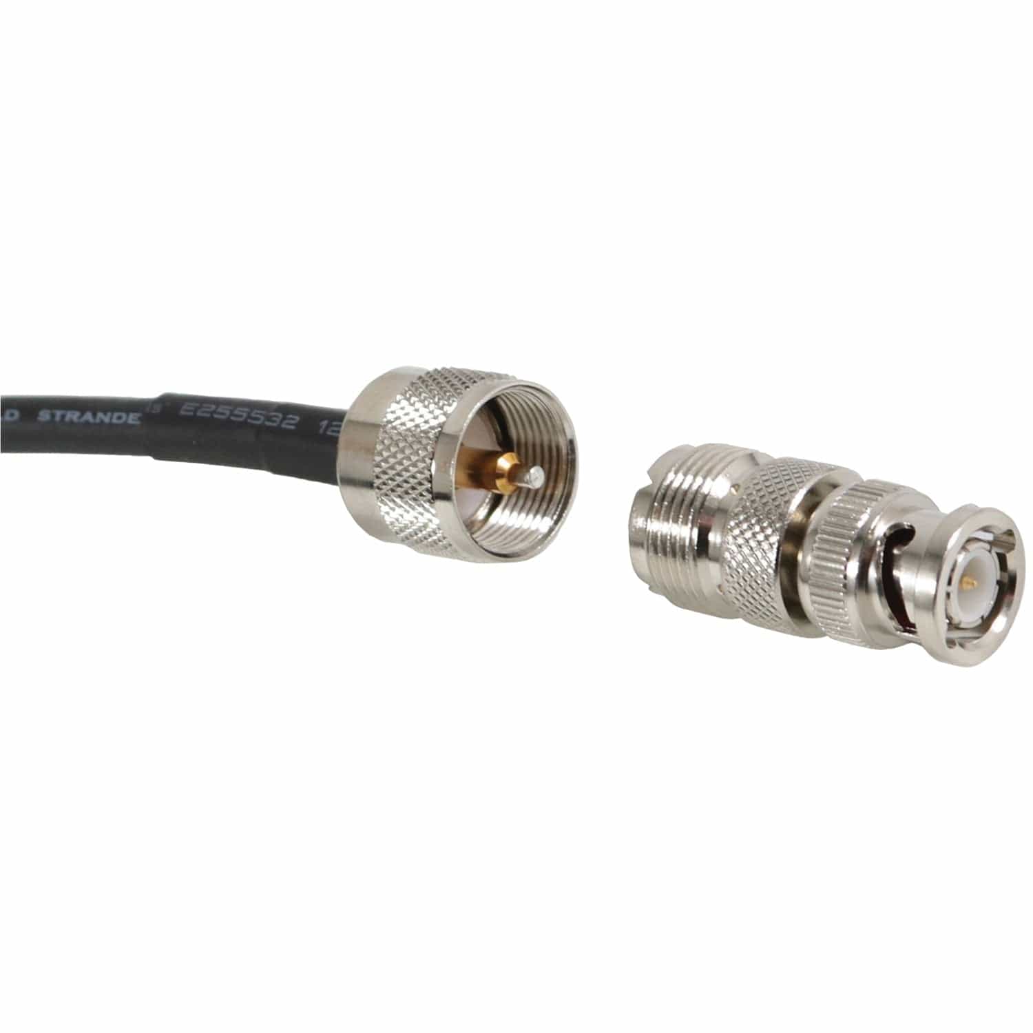 Tram BNC Male to UHF Female Adapters, 2 Pack